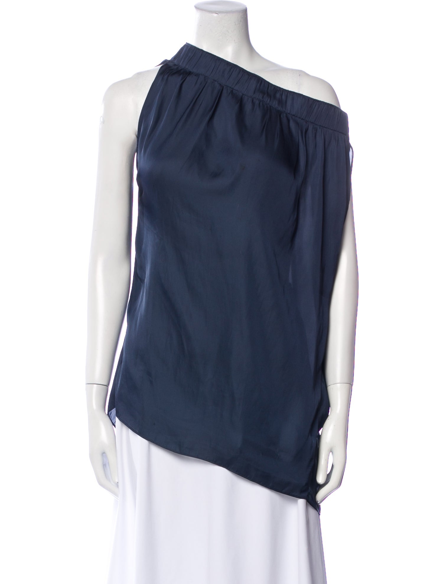 Halston Heritage One-Shoulder Sleeveless Tunic