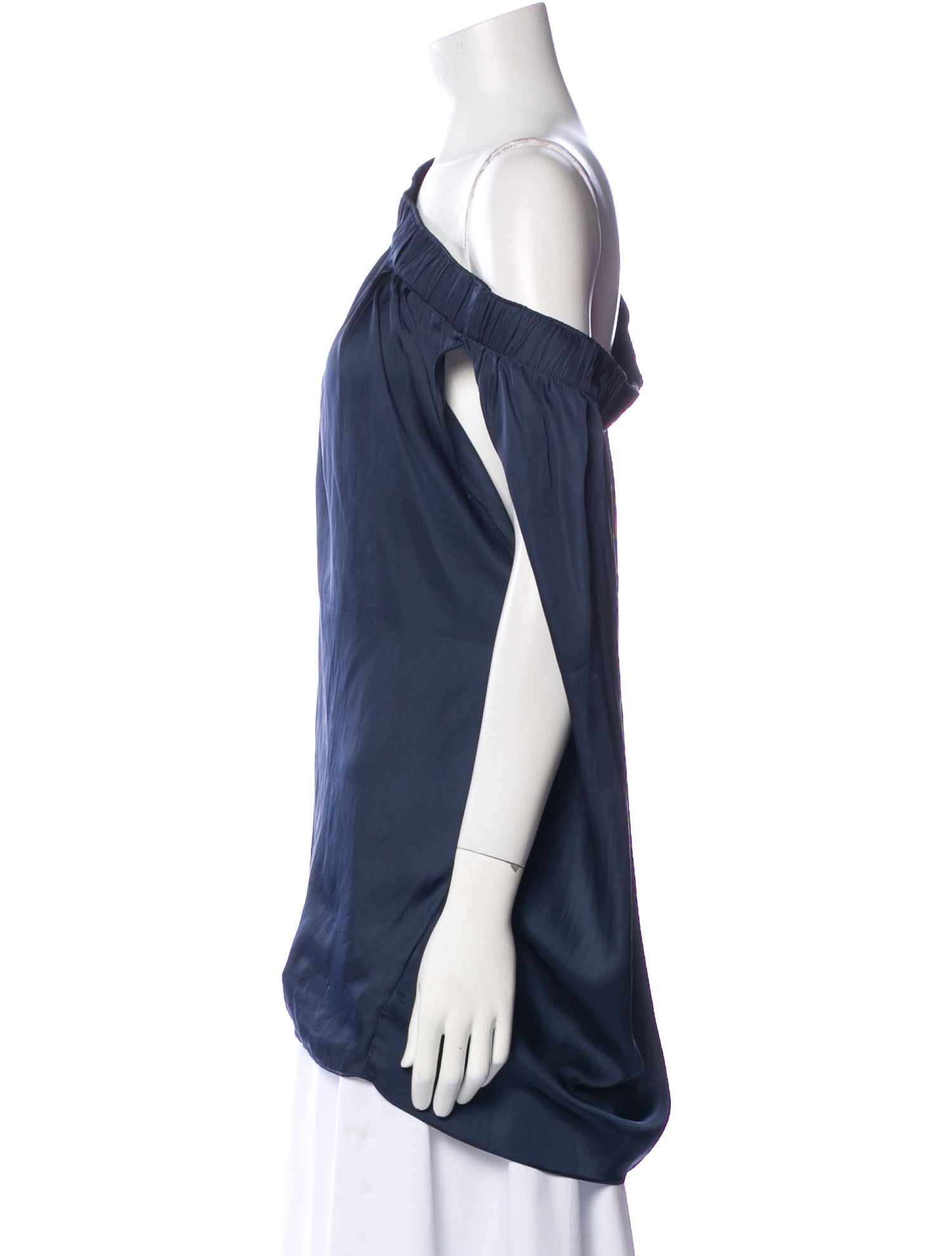 Halston Heritage One-Shoulder Sleeveless Tunic