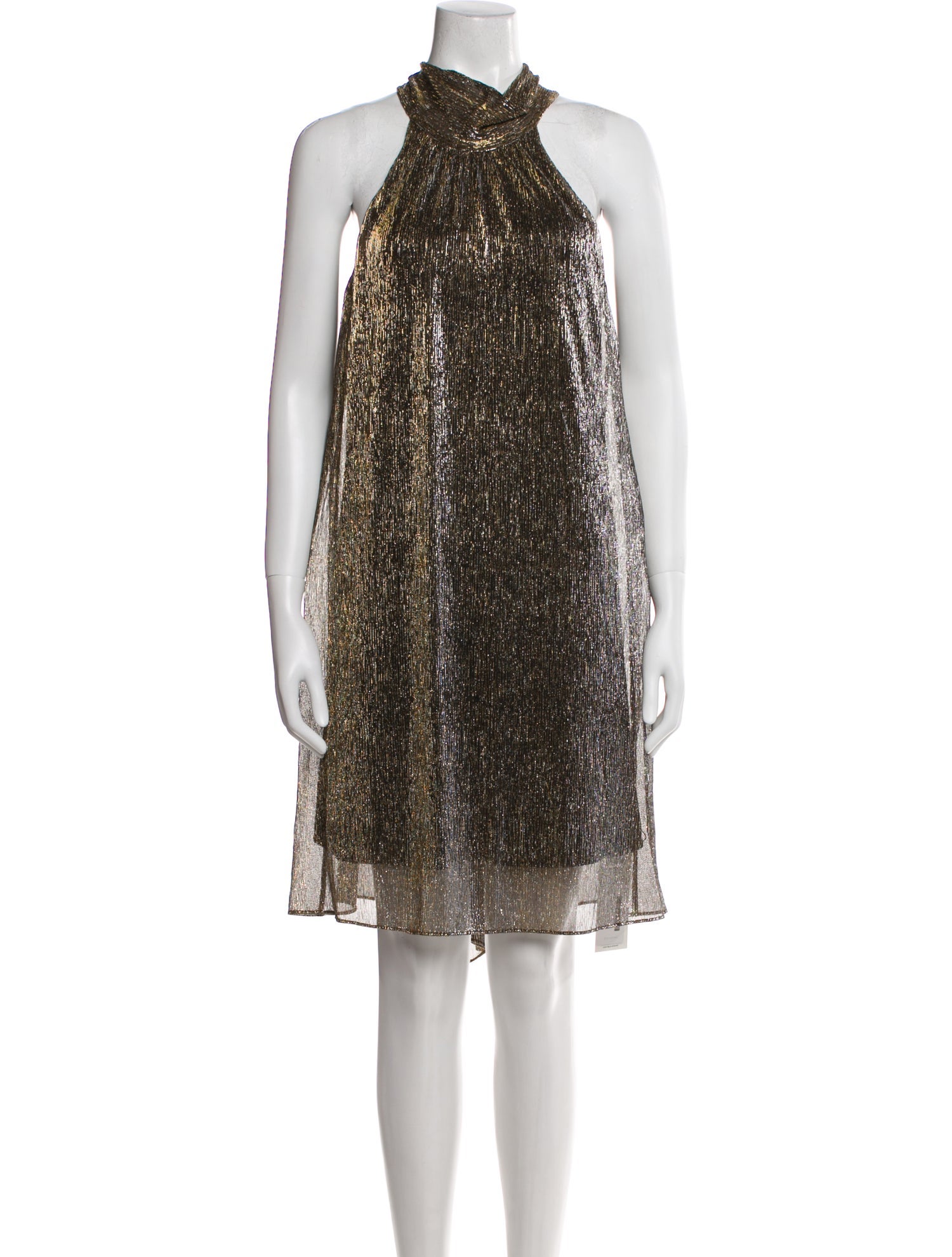 Halston Heritage Halterneck Knee-Length Dress w/ Tags