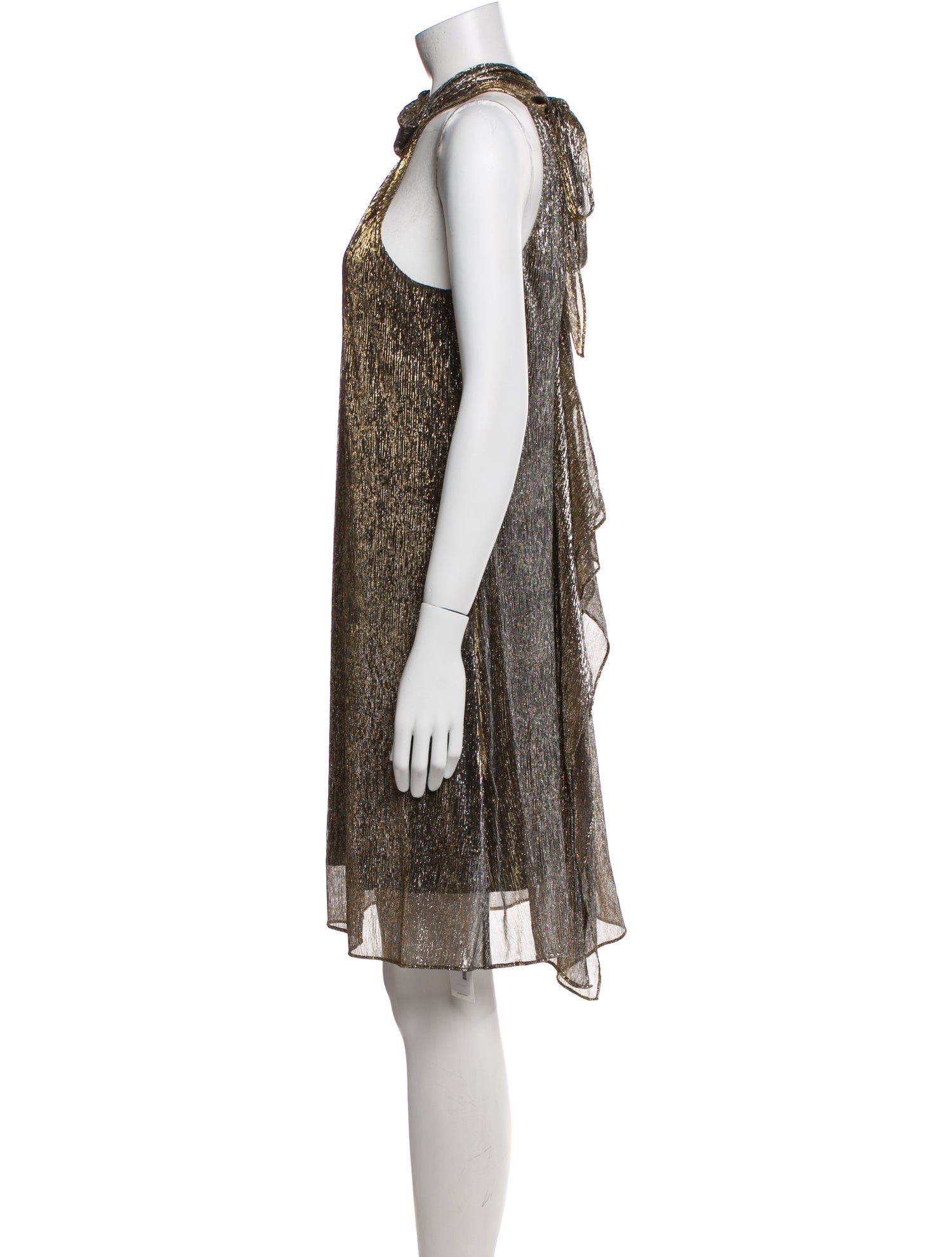 Halston Heritage Halterneck Knee-Length Dress w/ Tags