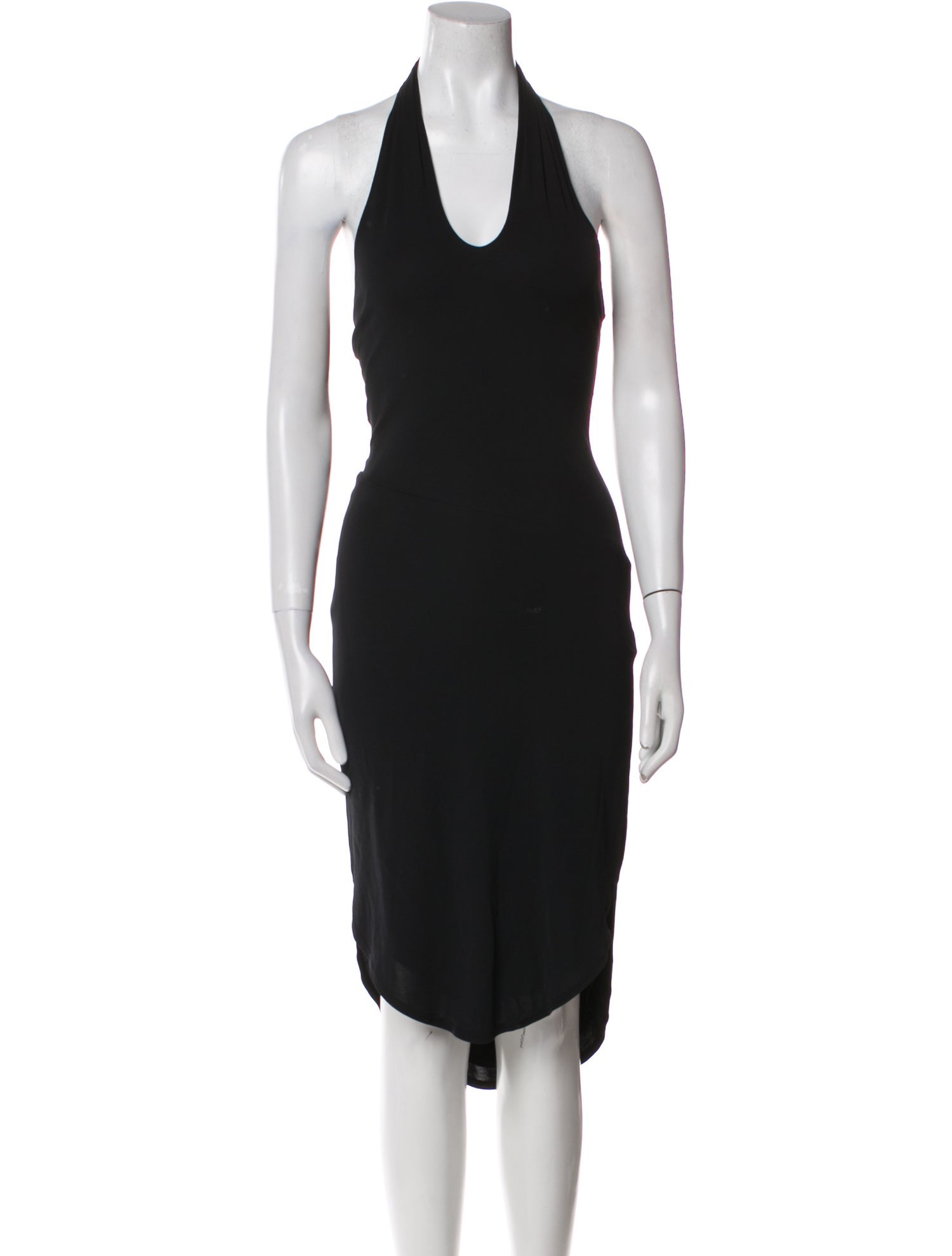Halston Heritage Halterneck Knee-Length Dress