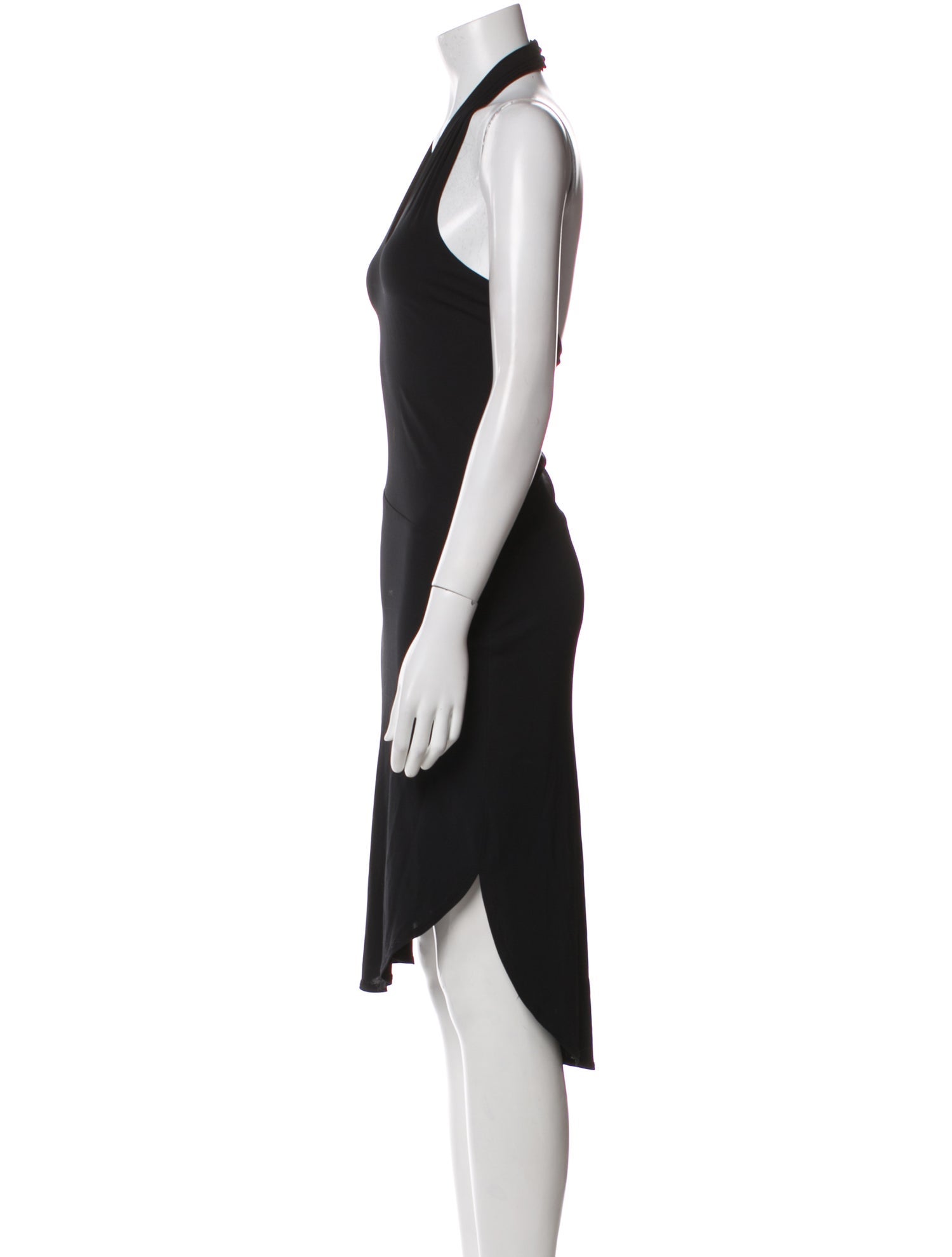 Halston Heritage Halterneck Knee-Length Dress