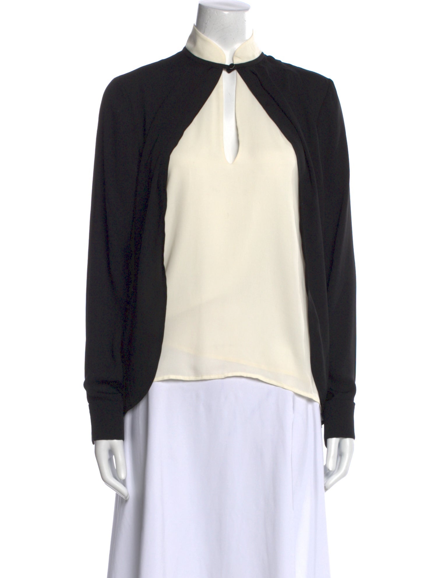 Halston Heritage Mock Neck Long Sleeve Sweatshirt