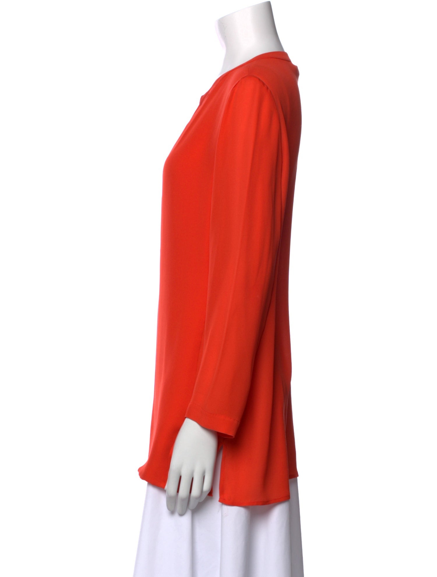 Halston Heritage Silk Crew Neck Tunic
