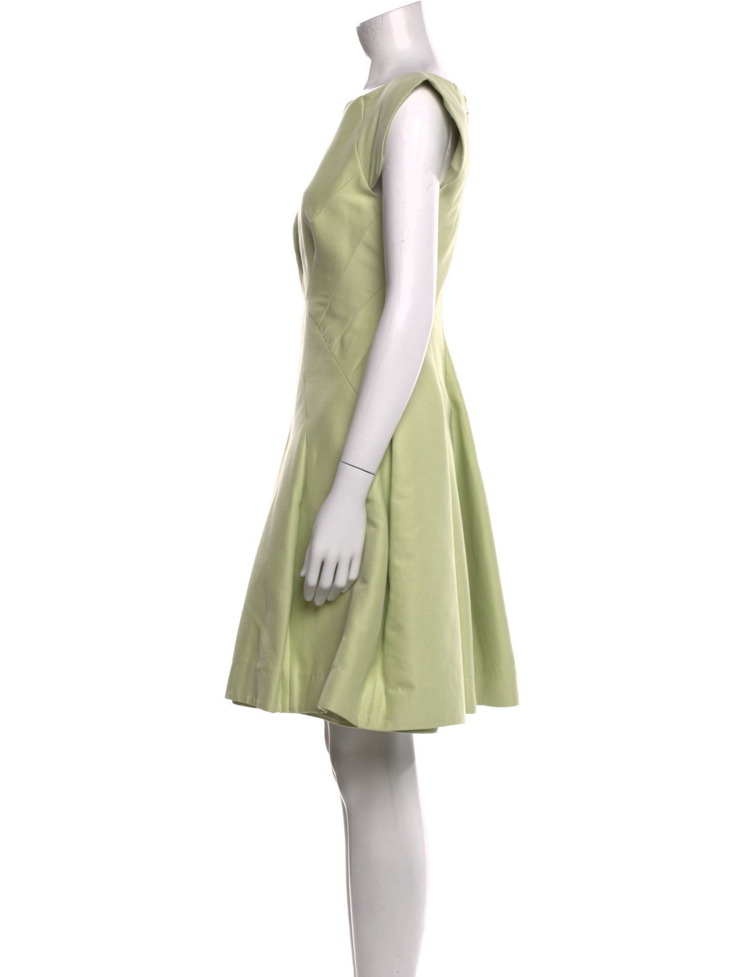 Halston Heritage Bateau Neckline Mini Dress