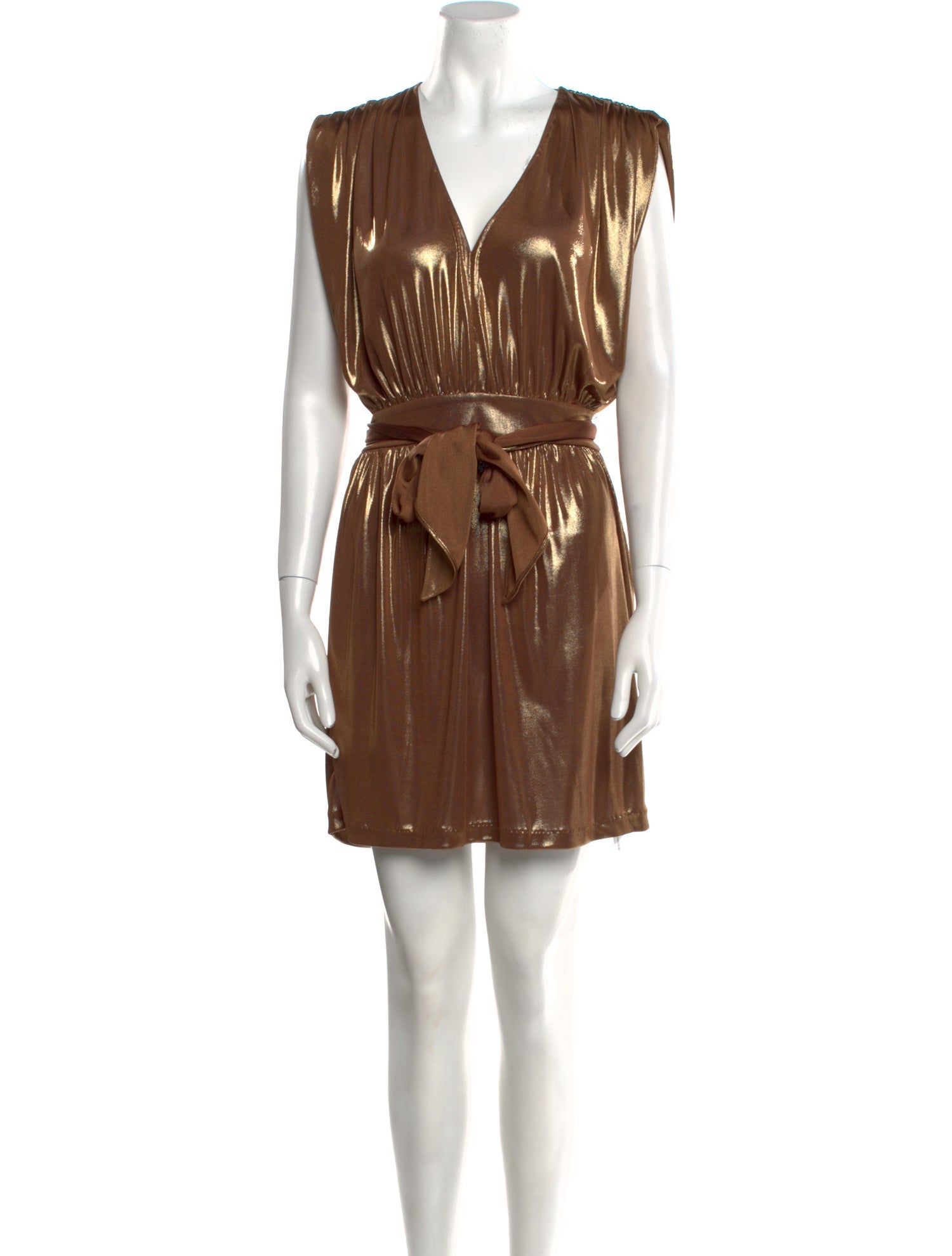 Halston Heritage V-Neck Mini Dress