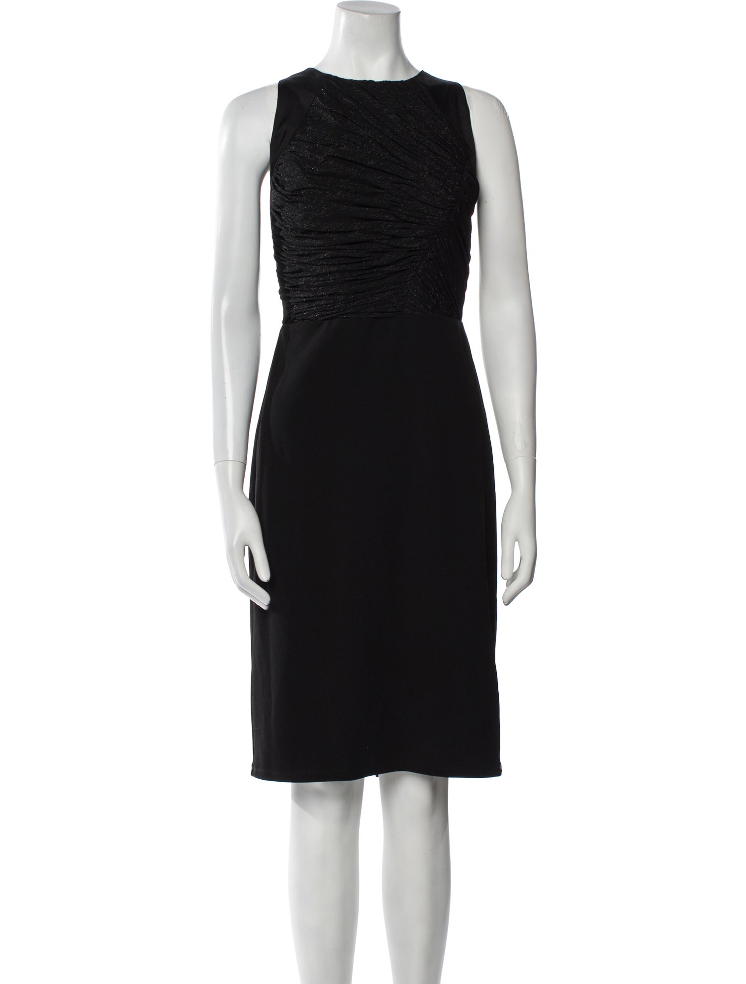 Halston Heritage Crew Neck Knee-Length Dress