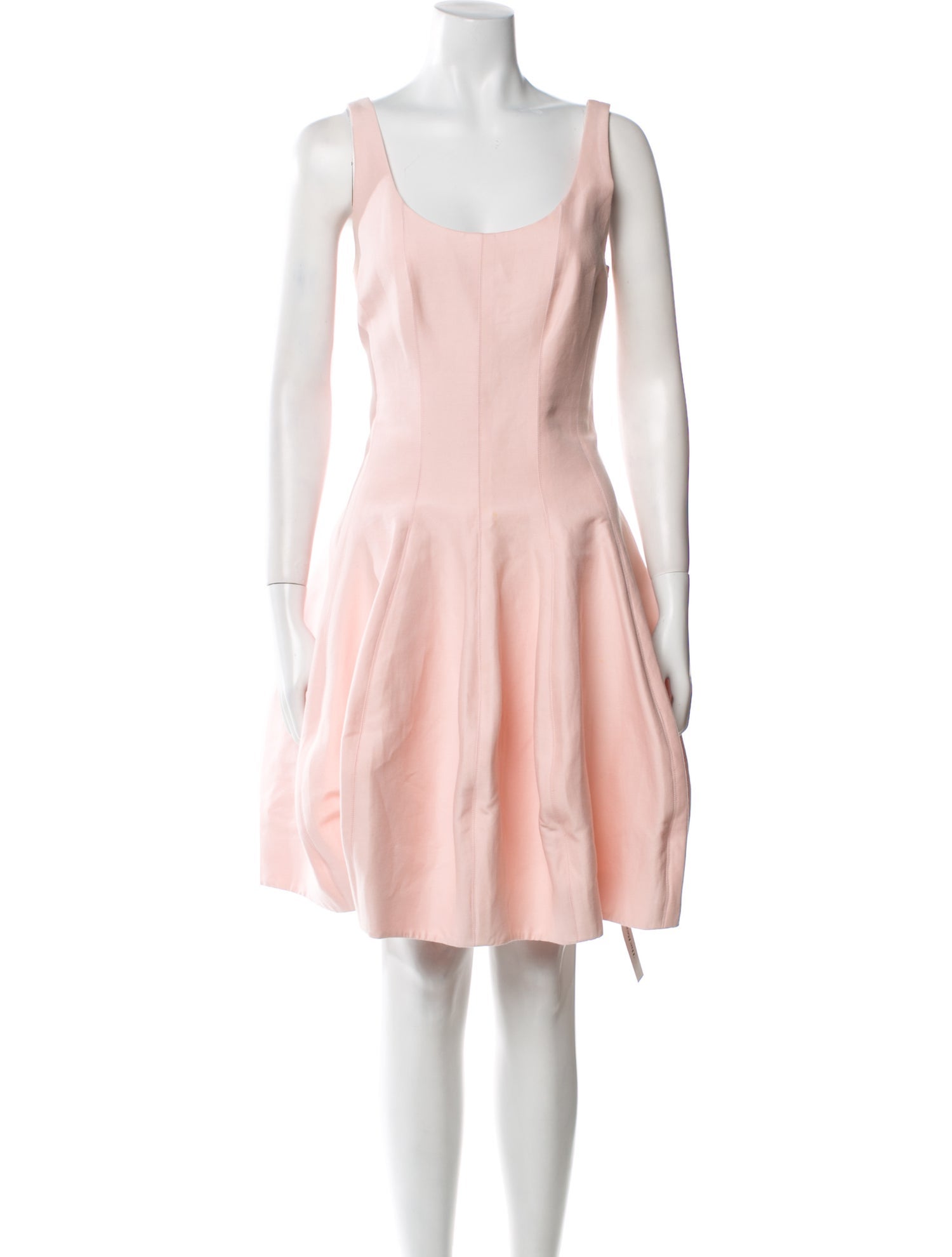 Halston Heritage Scoop Neck Knee-Length Dress