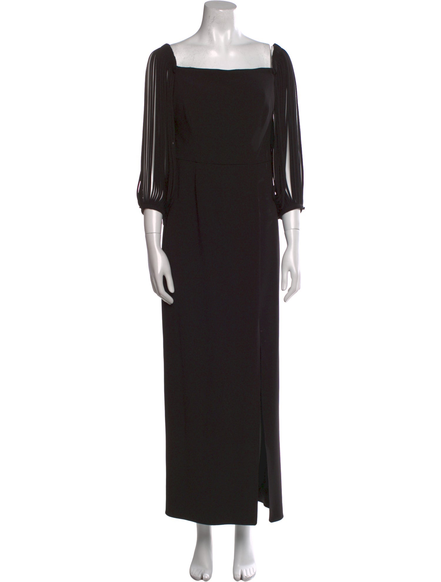 Halston Heritage Square Neckline Long Dress