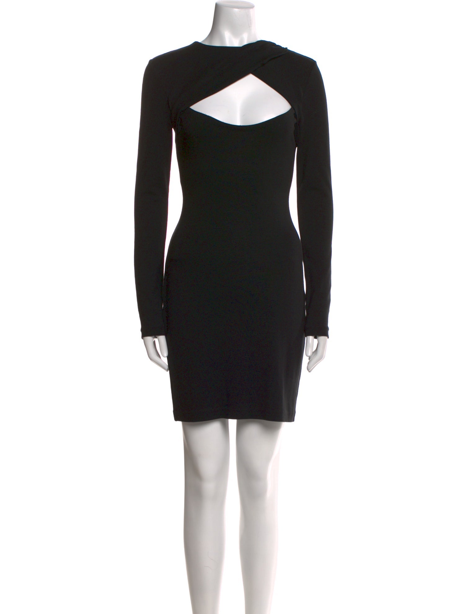Halston Heritage Bateau Neckline Mini Dress