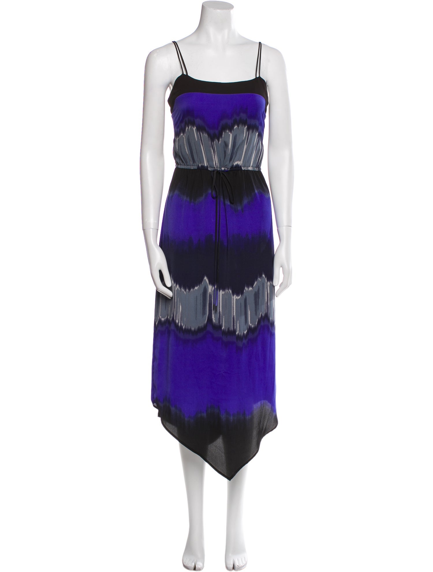 Halston Heritage Tie-Dye Print Long Dress