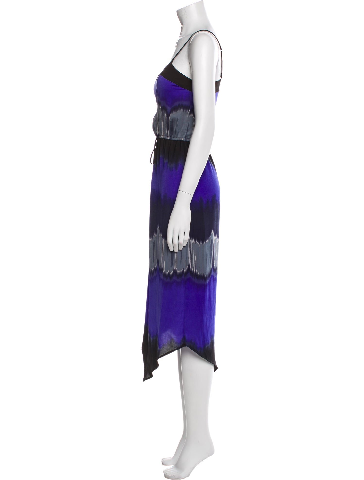 Halston Heritage Tie-Dye Print Long Dress