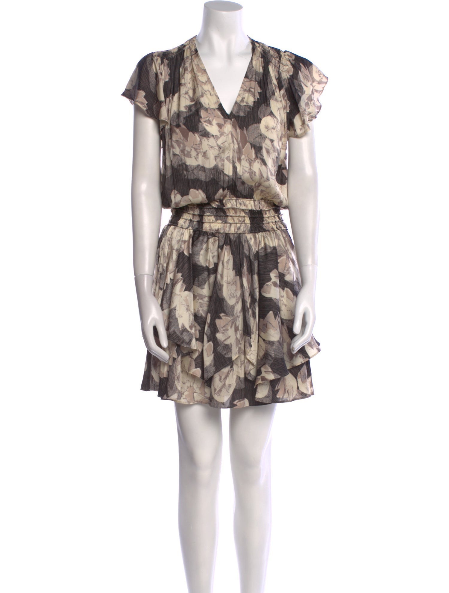 Halston Heritage Floral Print Mini Dress