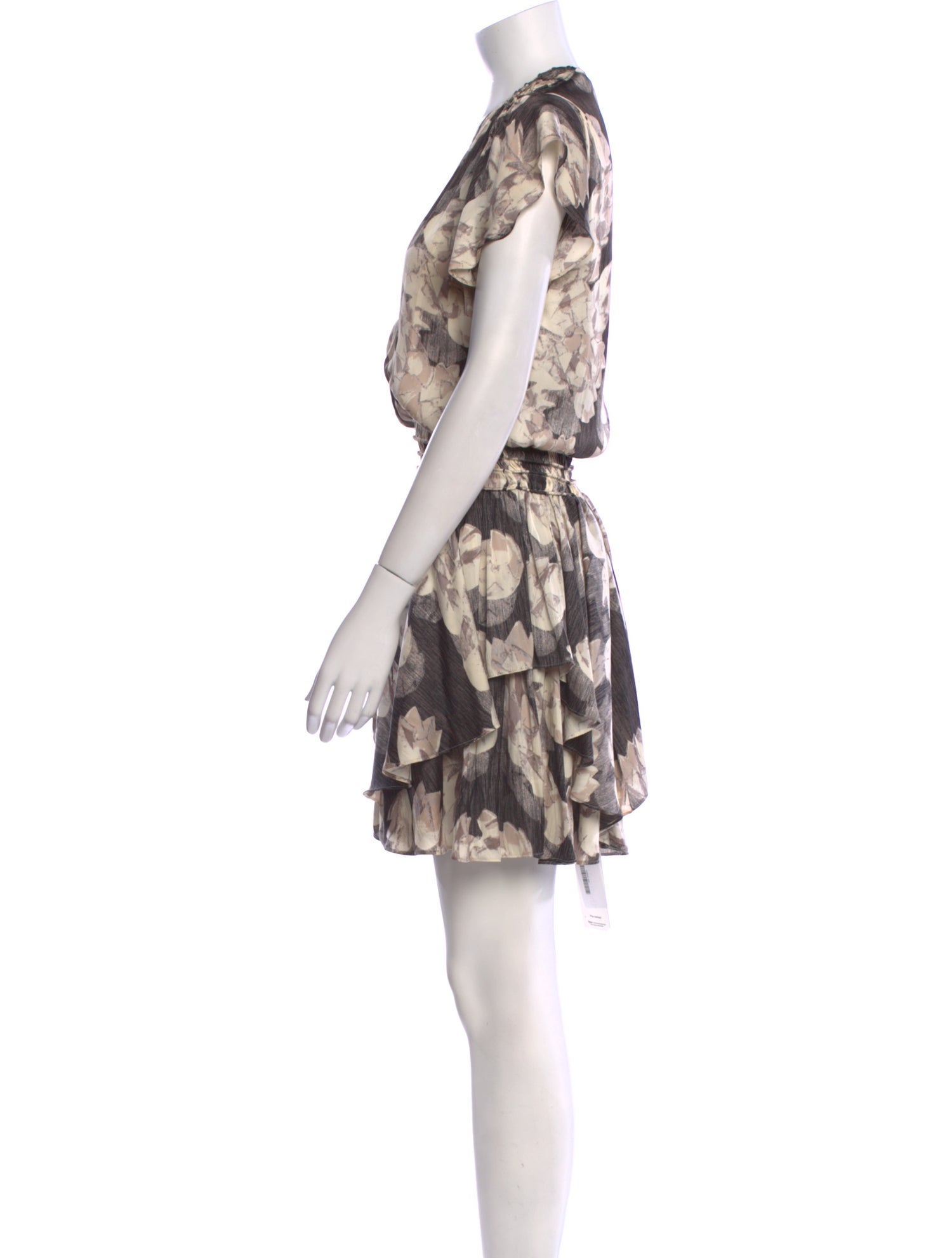 Halston Heritage Floral Print Mini Dress