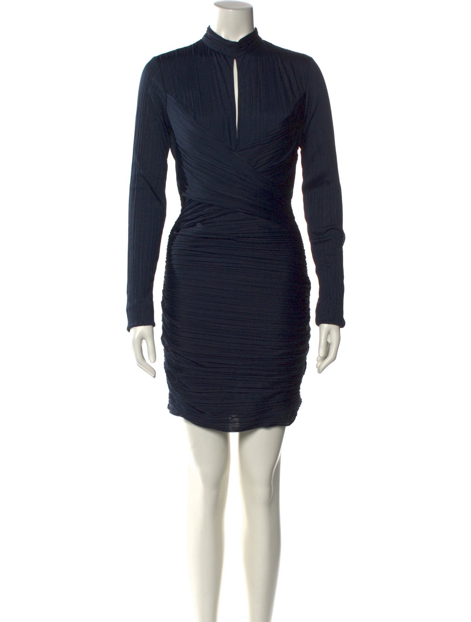 Halston Heritage Mock Neck Mini Dress