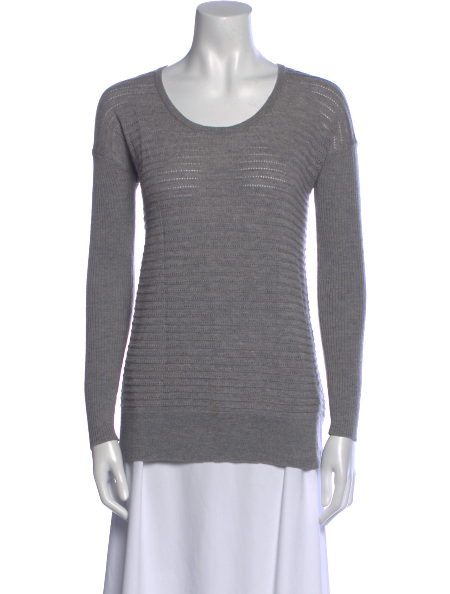 Halston Heritage Wool Scoop Neck Sweater