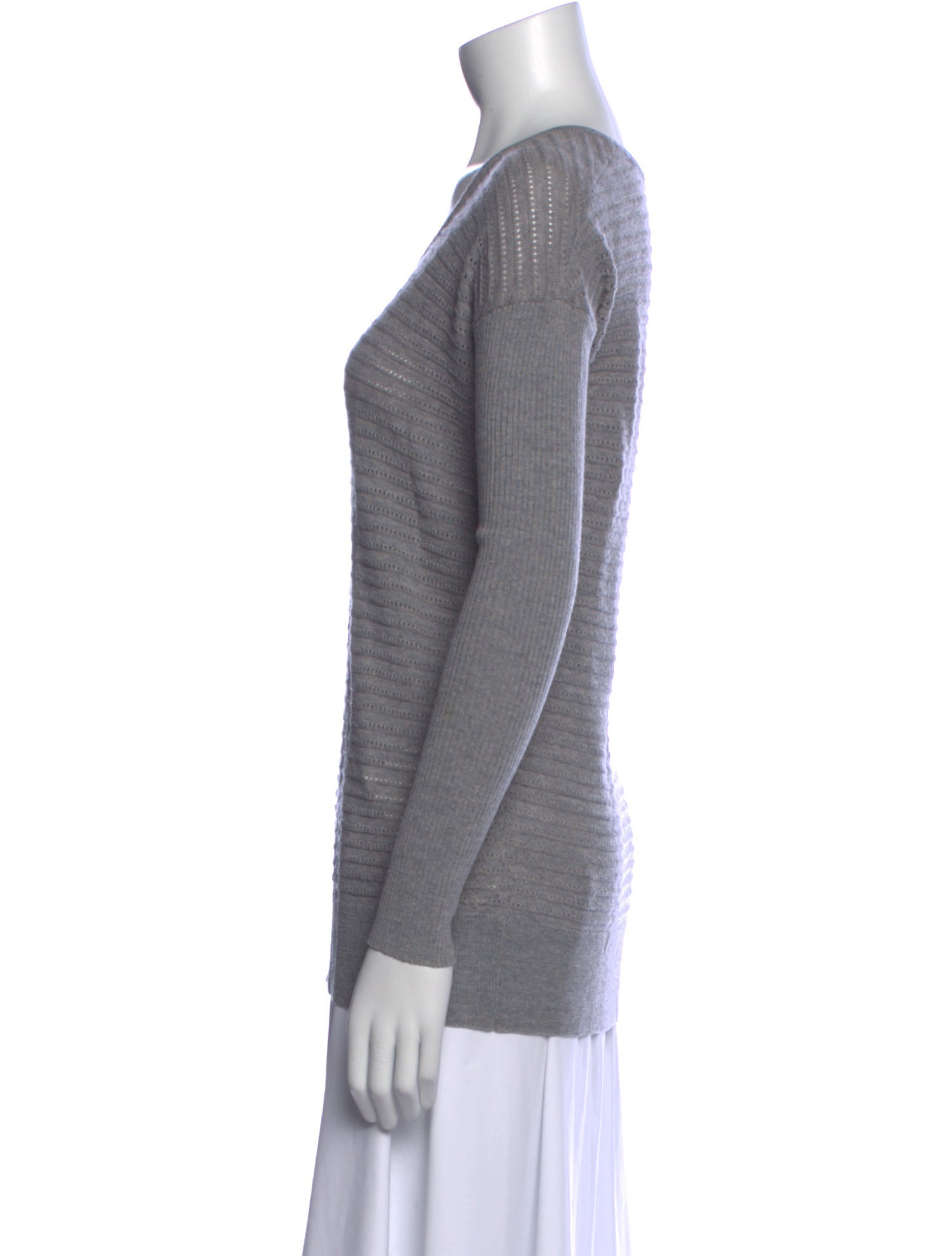 Halston Heritage Wool Scoop Neck Sweater
