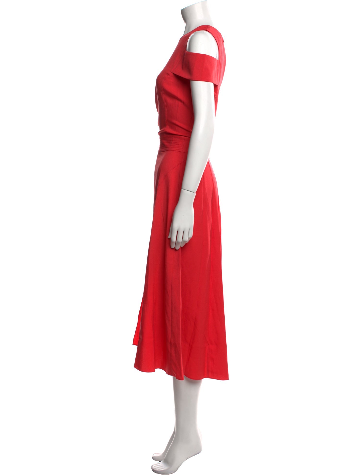 Halston Heritage Crew Neck Long Dress