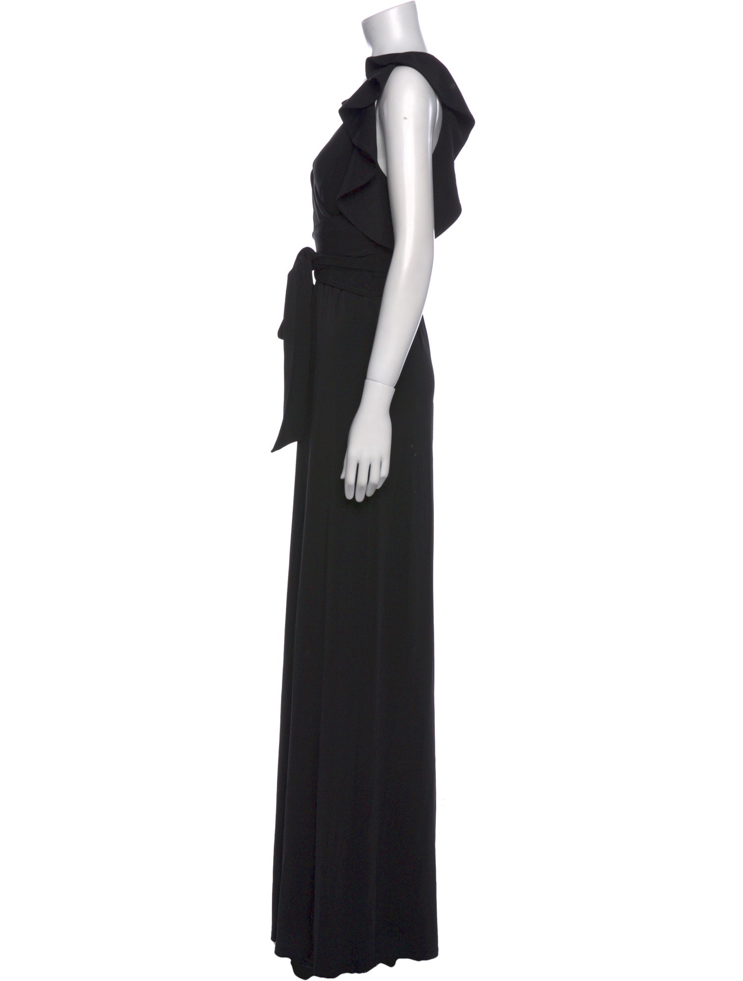 Halston Heritage V-Neck Long Dress
