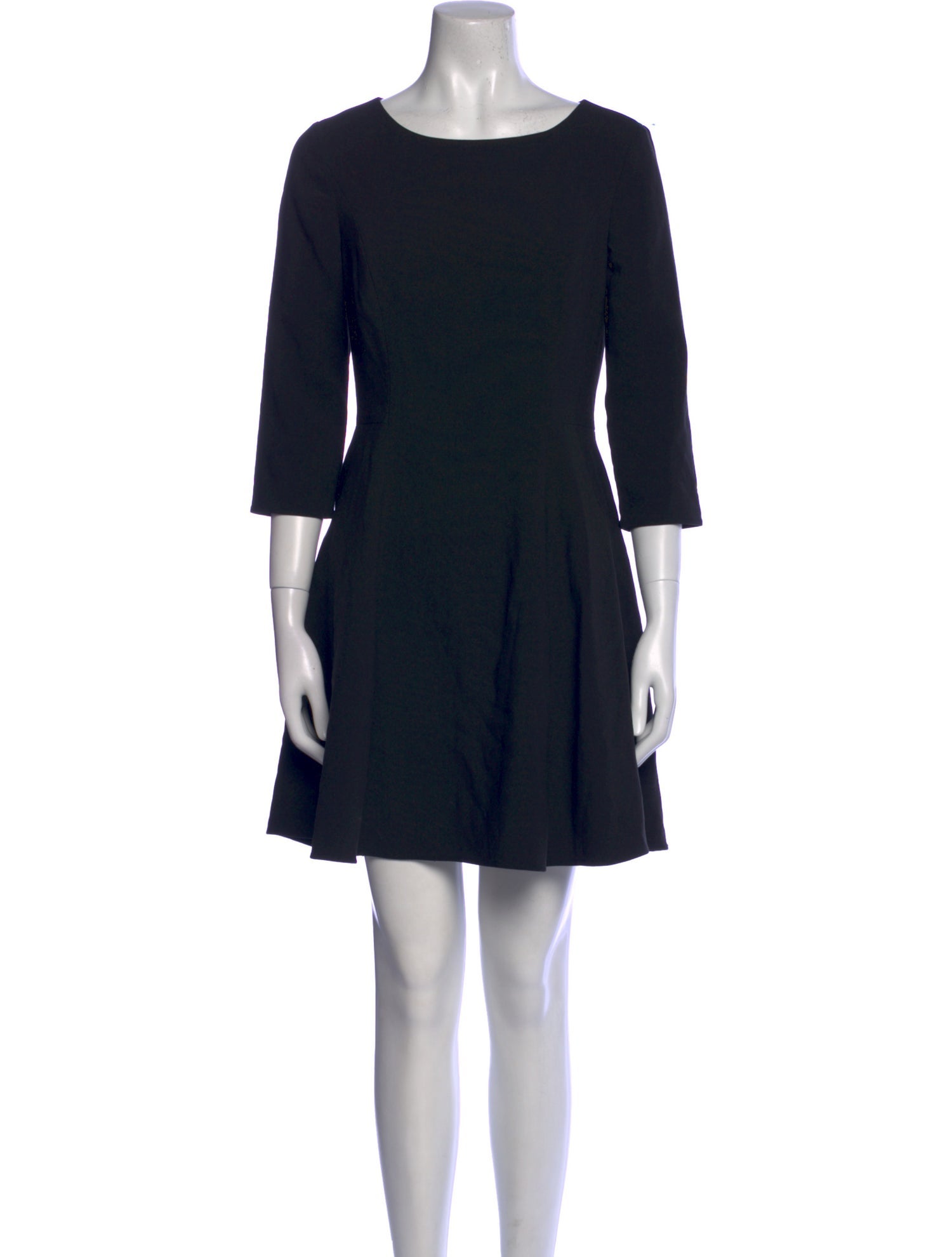 Halston Heritage Bateau Neckline Mini Dress