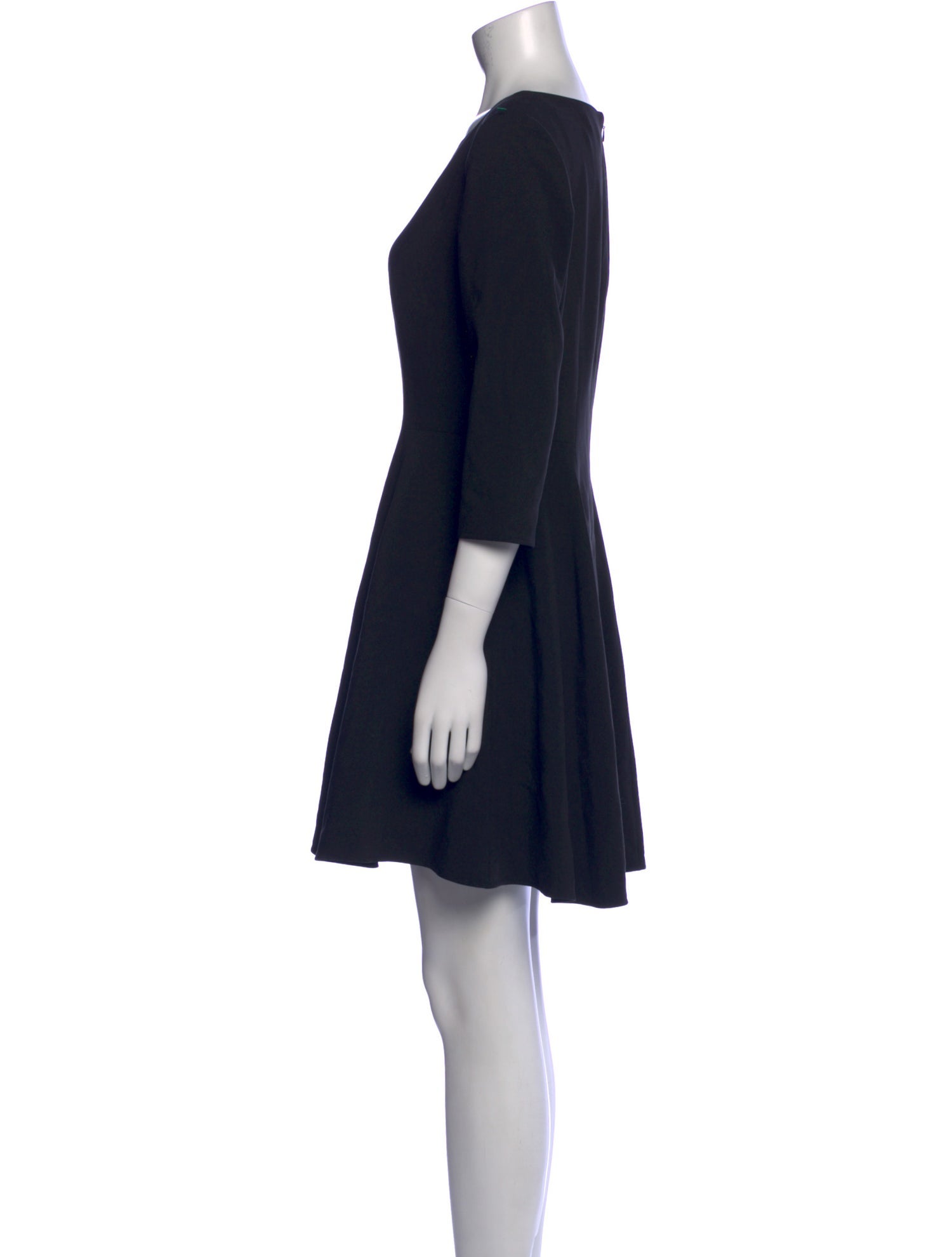 Halston Heritage Bateau Neckline Mini Dress