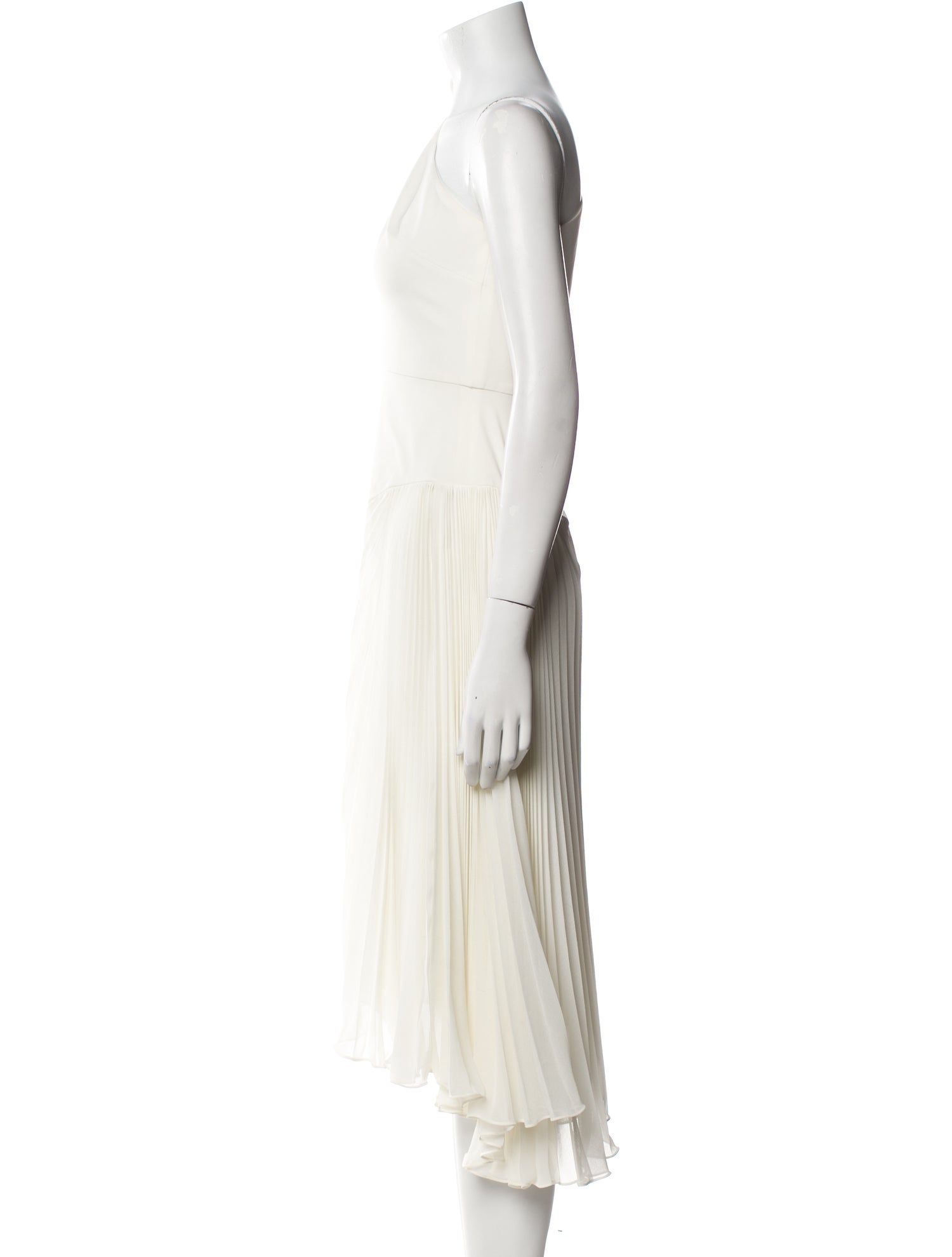 Halston Heritage One-Shoulder Midi Length Dress