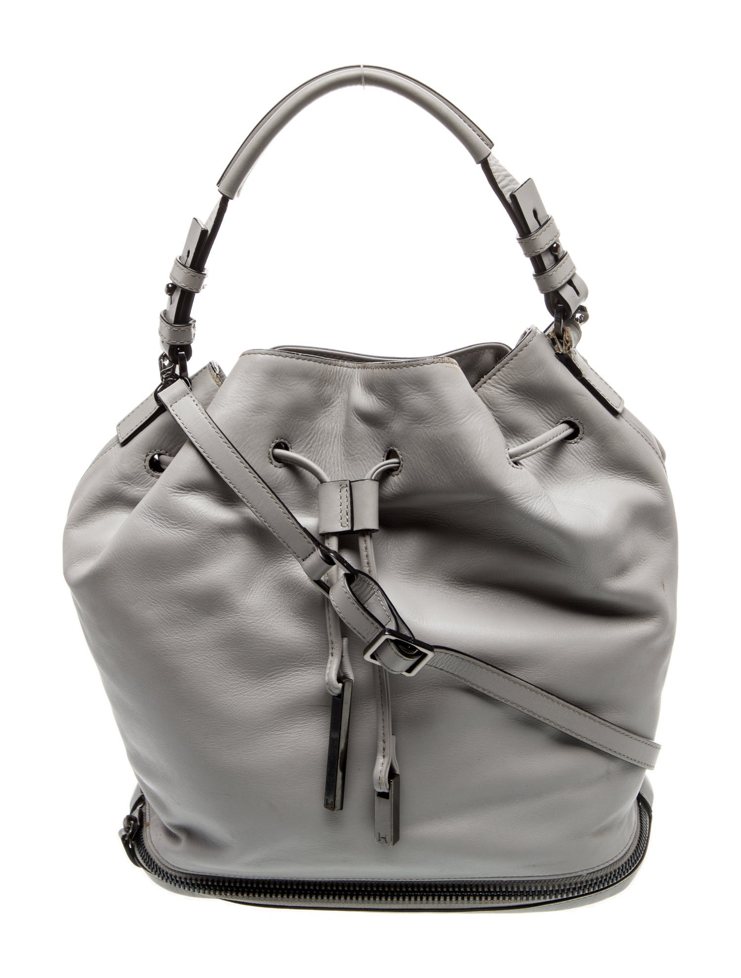 Halston Heritage Leather Bucket Bag