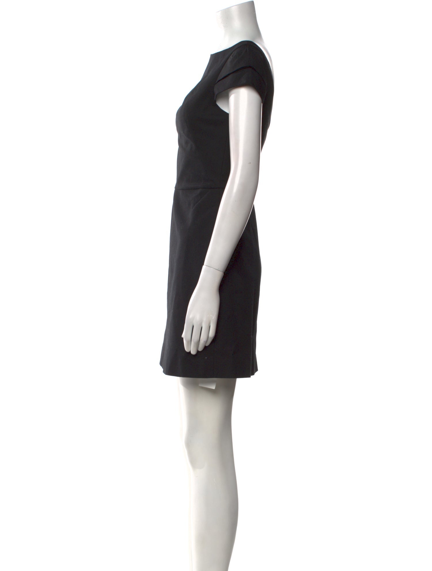 Halston Heritage Bateau Neckline Mini Dress