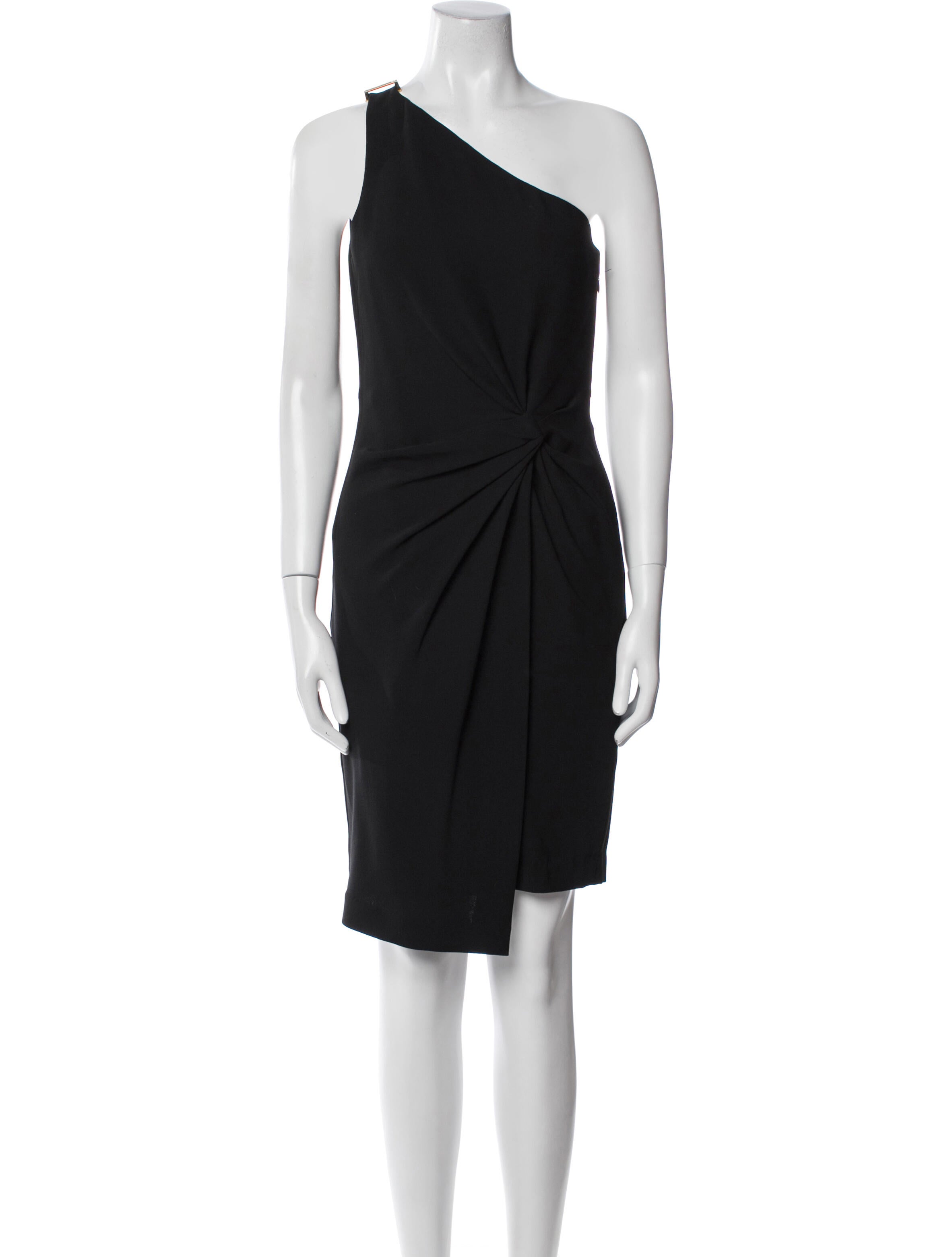 Halston Heritage One-Shoulder Knee-Length Dress