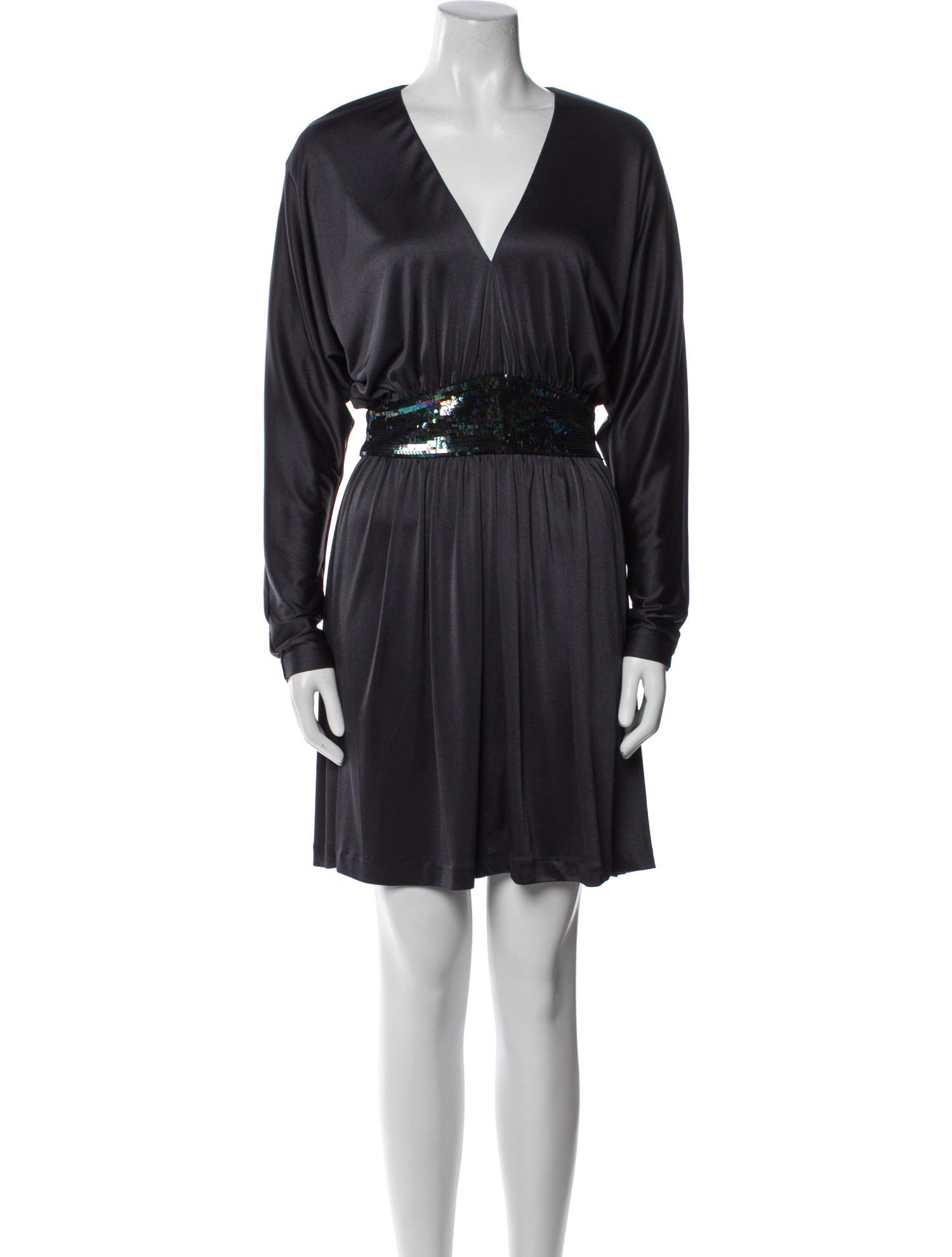 Halston Heritage V-Neck Mini Dress