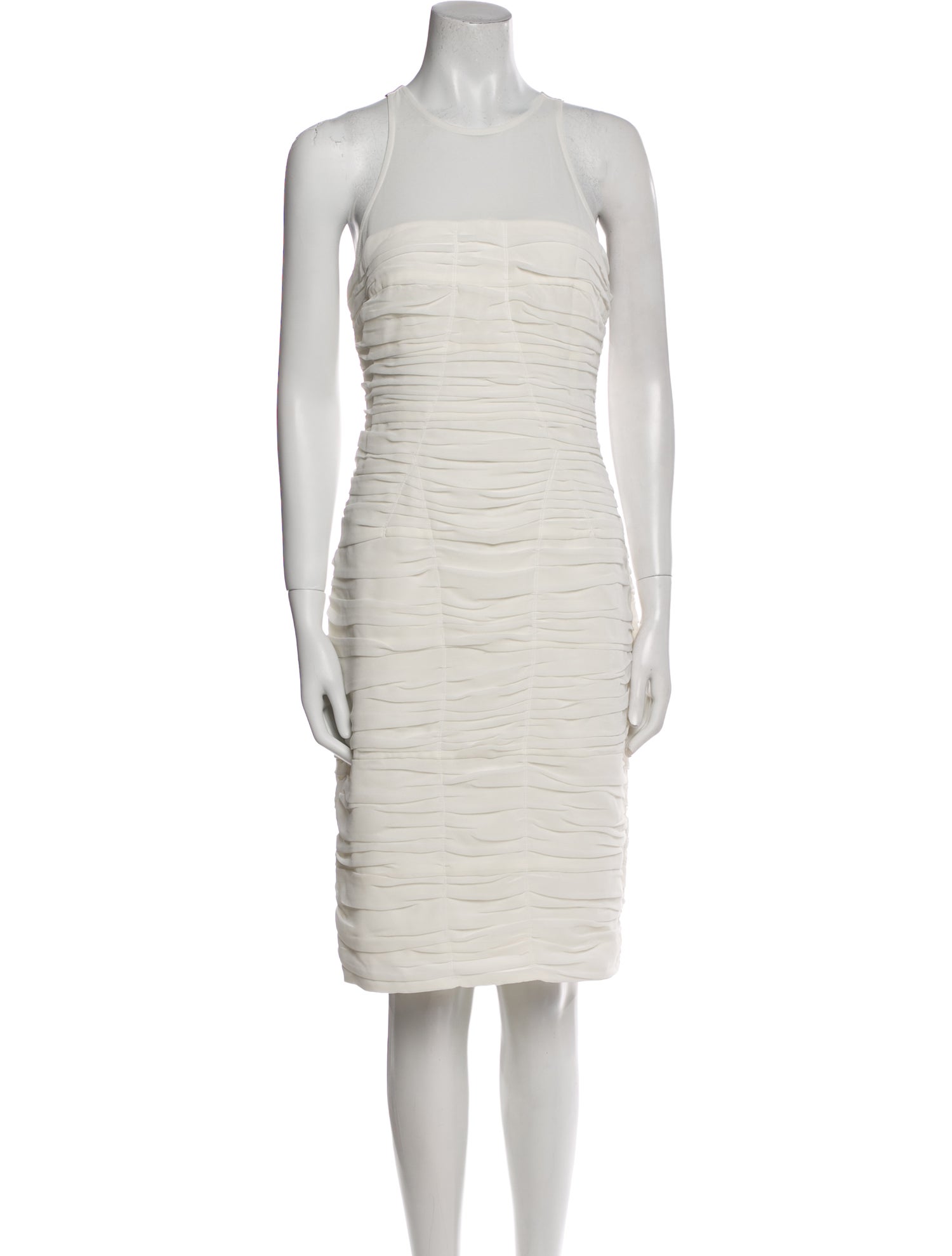 Halston Heritage Crew Neck Knee-Length Dress