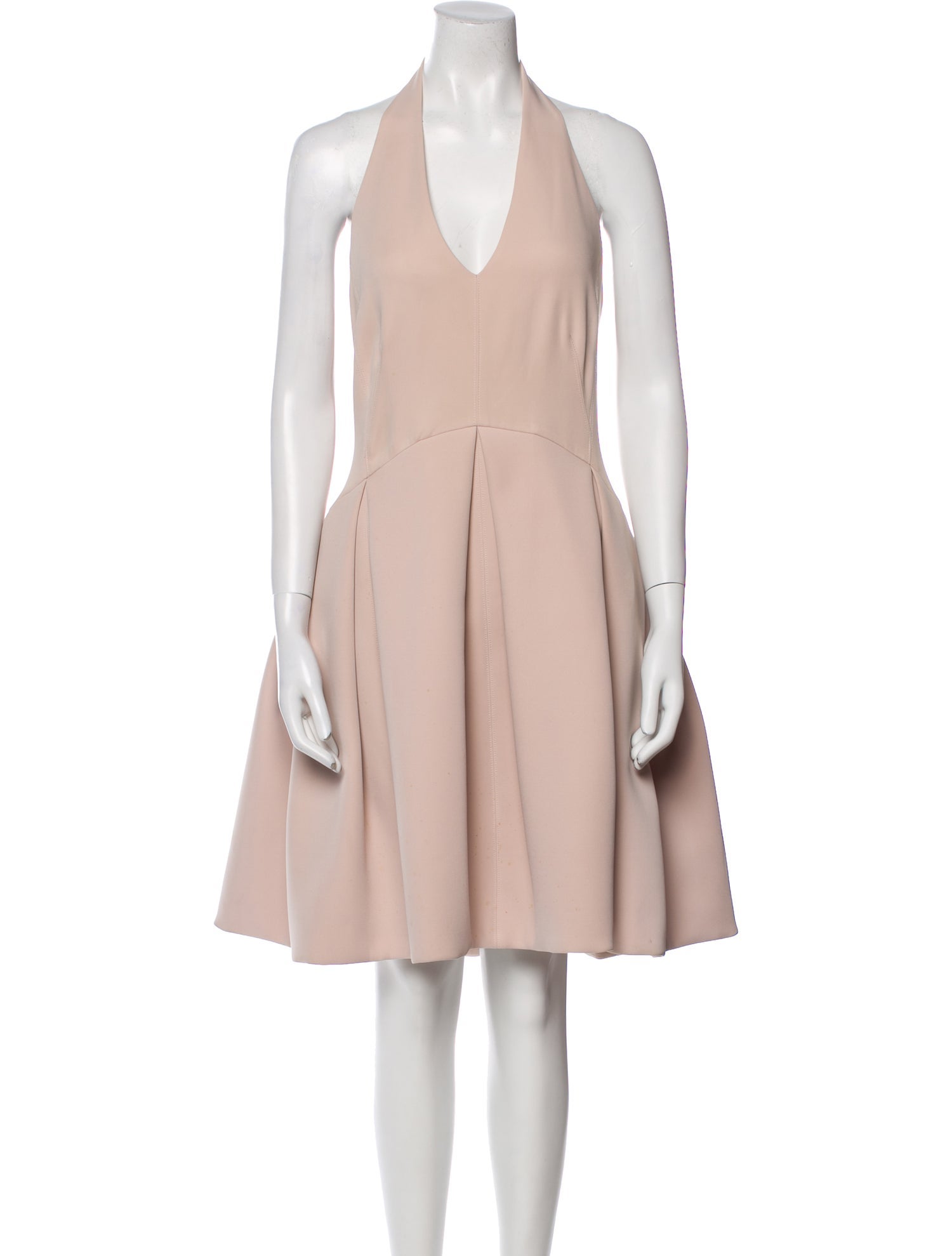 Halston Heritage Halterneck Knee-Length Dress