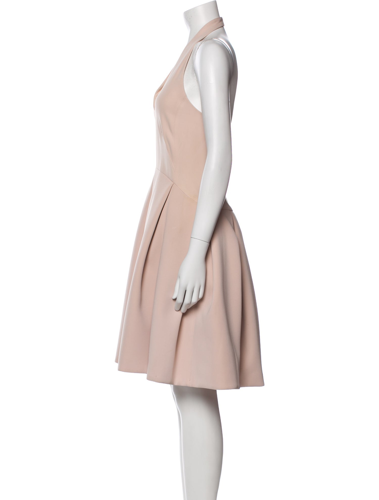 Halston Heritage Halterneck Knee-Length Dress