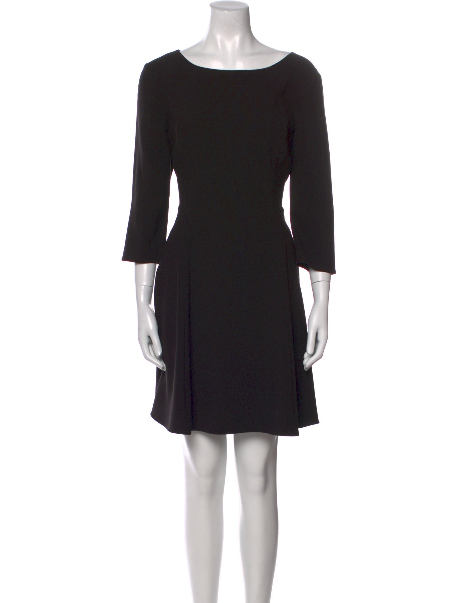 Halston Heritage Bateau Neckline Mini Dress