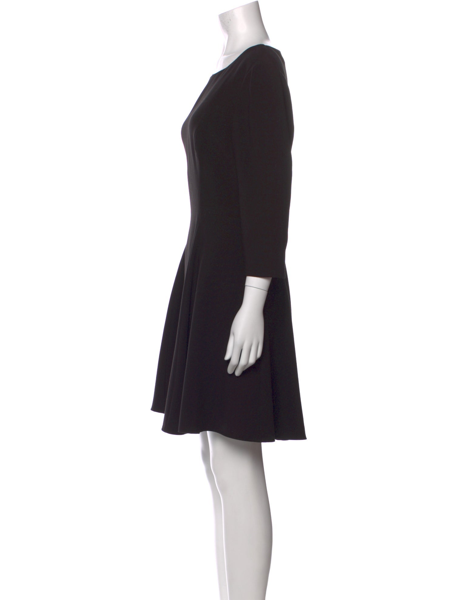 Halston Heritage Bateau Neckline Mini Dress