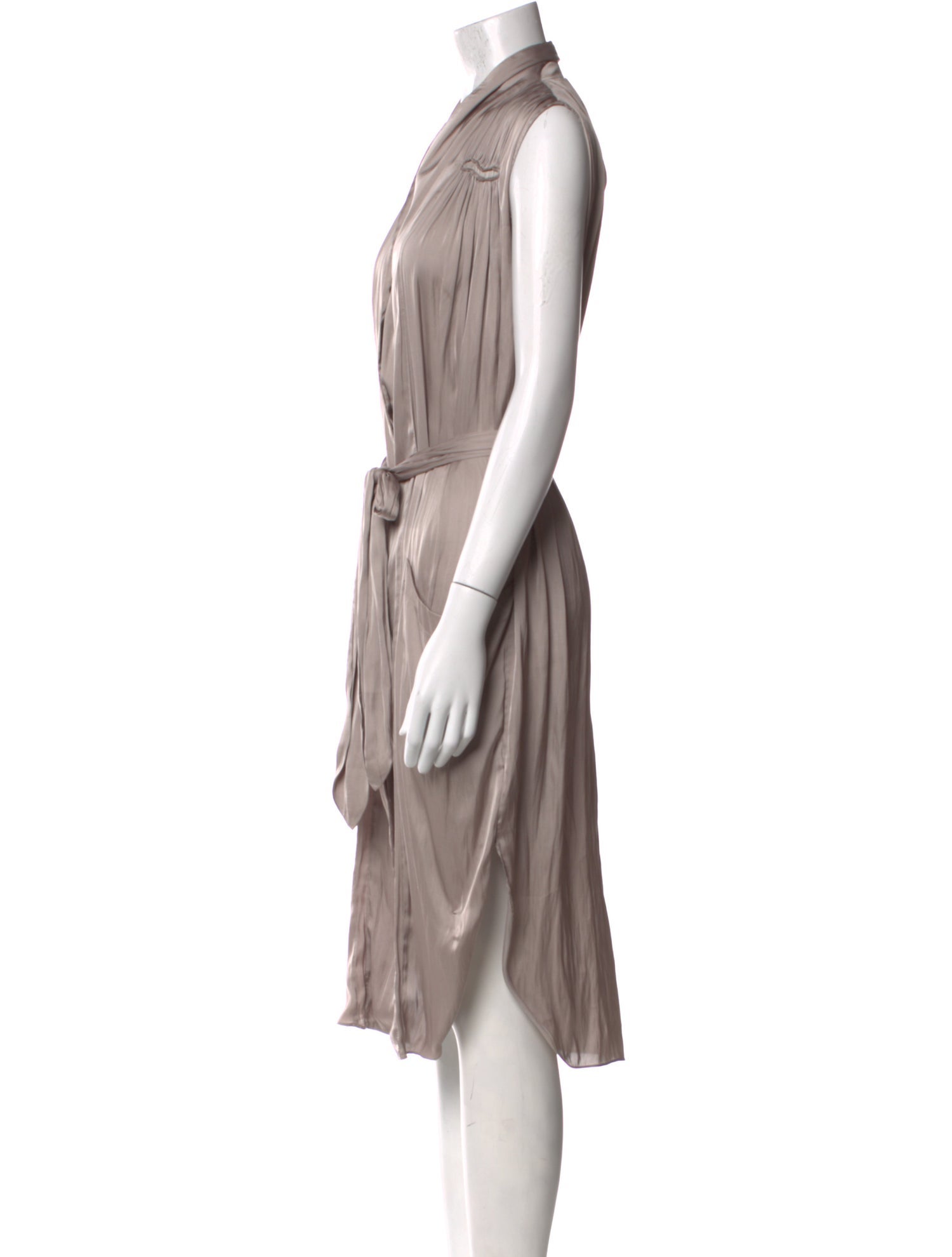 Halston Heritage V-Neck Midi Length Dress