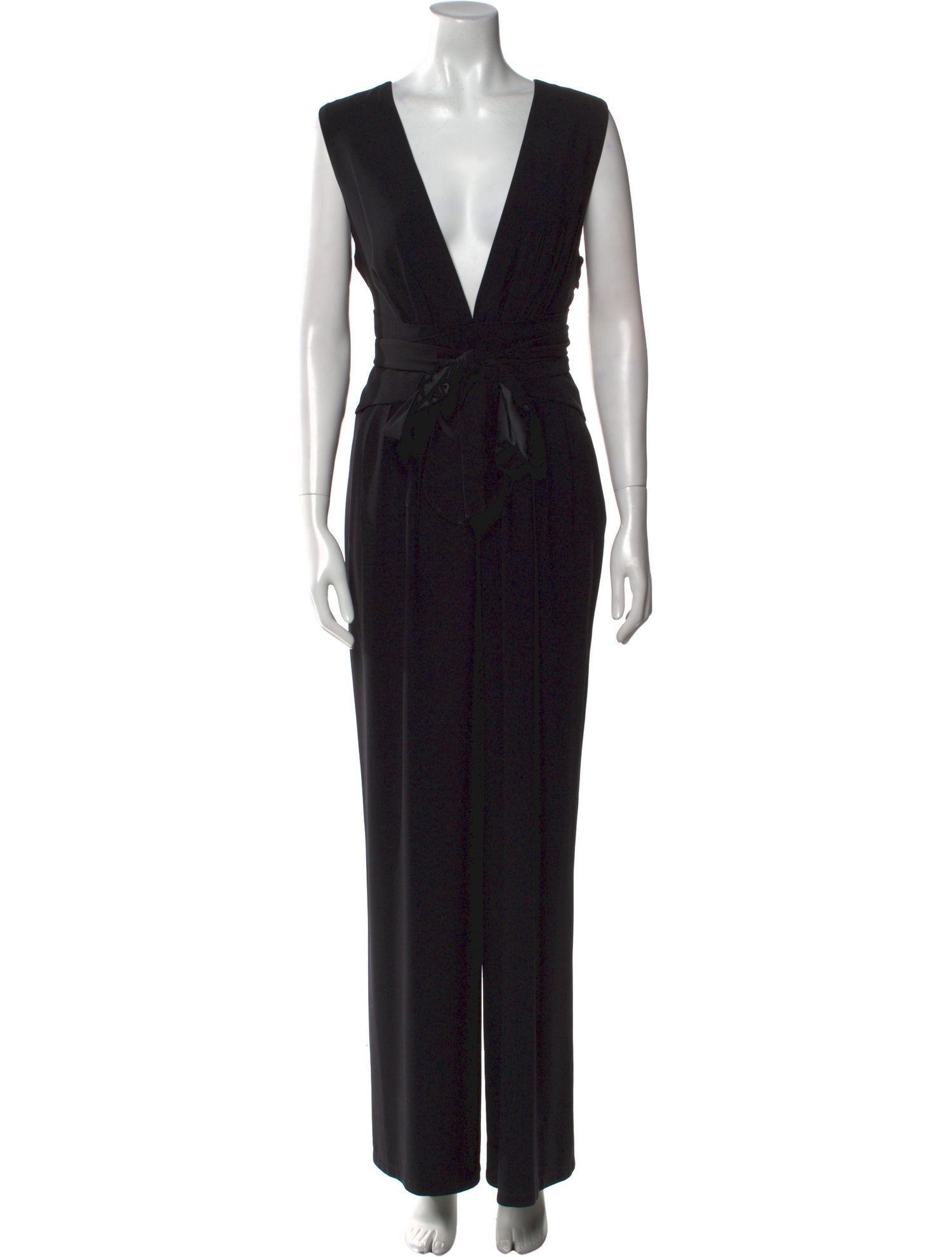 Halston Heritage Plunge Neckline Jumpsuit