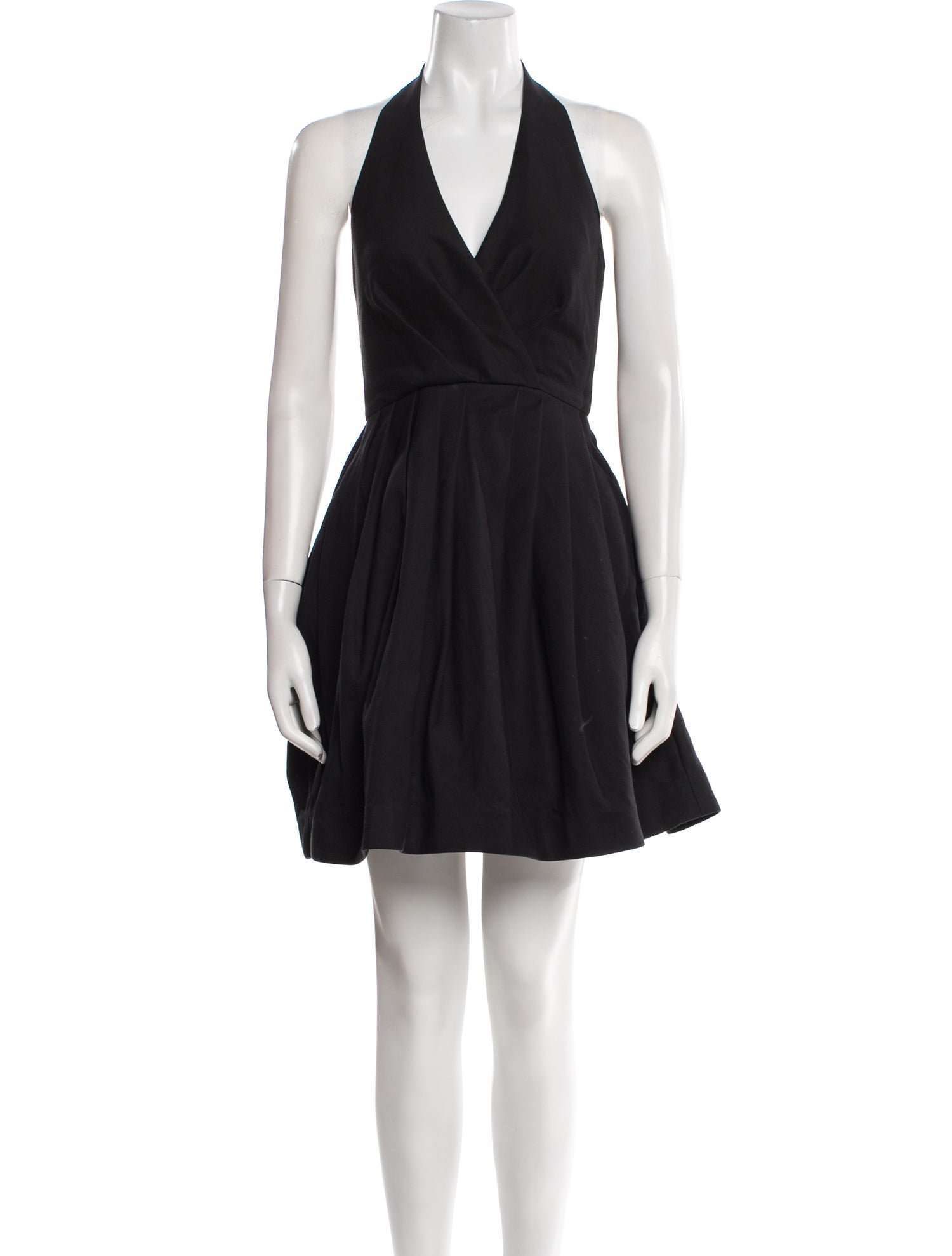Halston Heritage Halterneck Knee-Length Dress