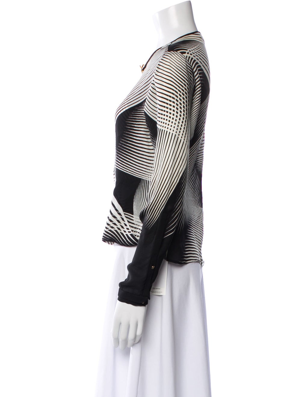 Halston Heritage Patterned Crew Neck Blouse - image 2