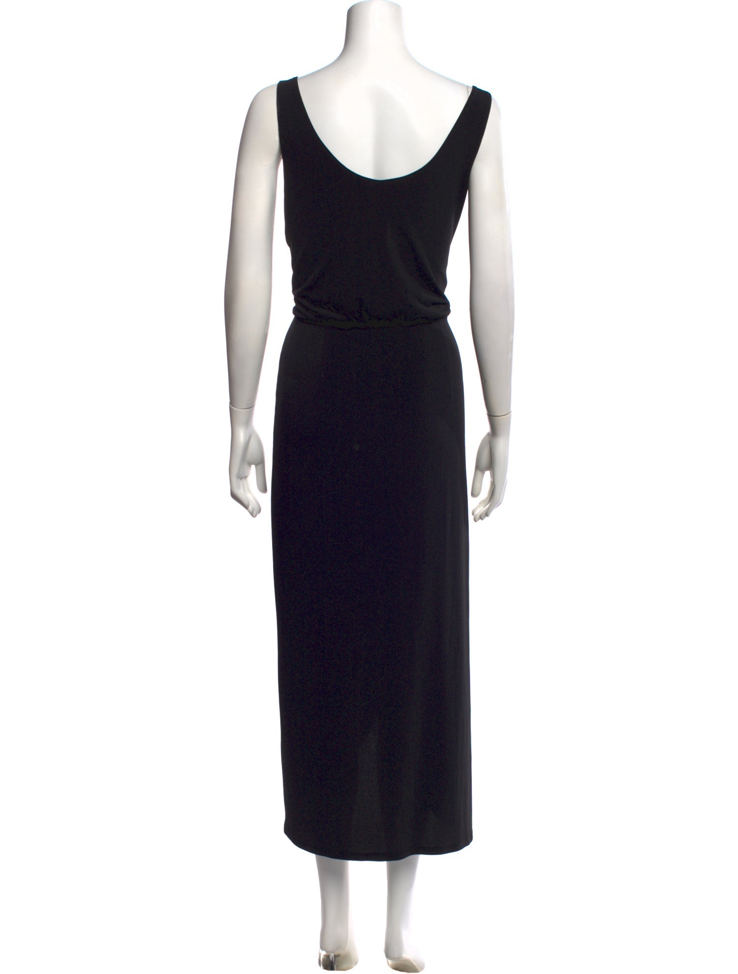 halston heritage black cocktail dress Halston Heritage Scoop Neck Midi Length Dress - Black Dresses, Clothing - WH172632