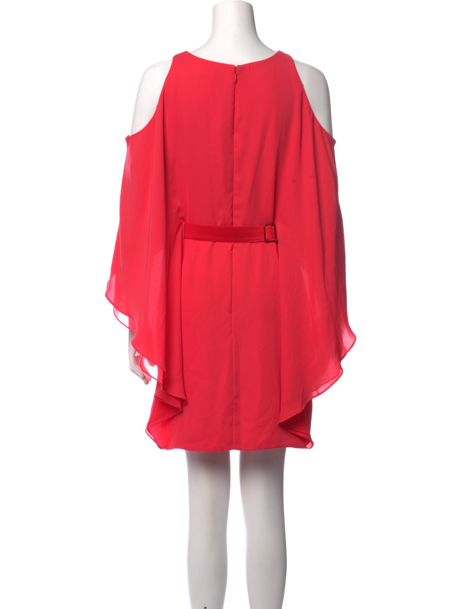 halston heritage dress Cobalt Blue Ruched Sleeveless Mini The Untitled Boutique 36 Total Length Crew Neck Mini Dress