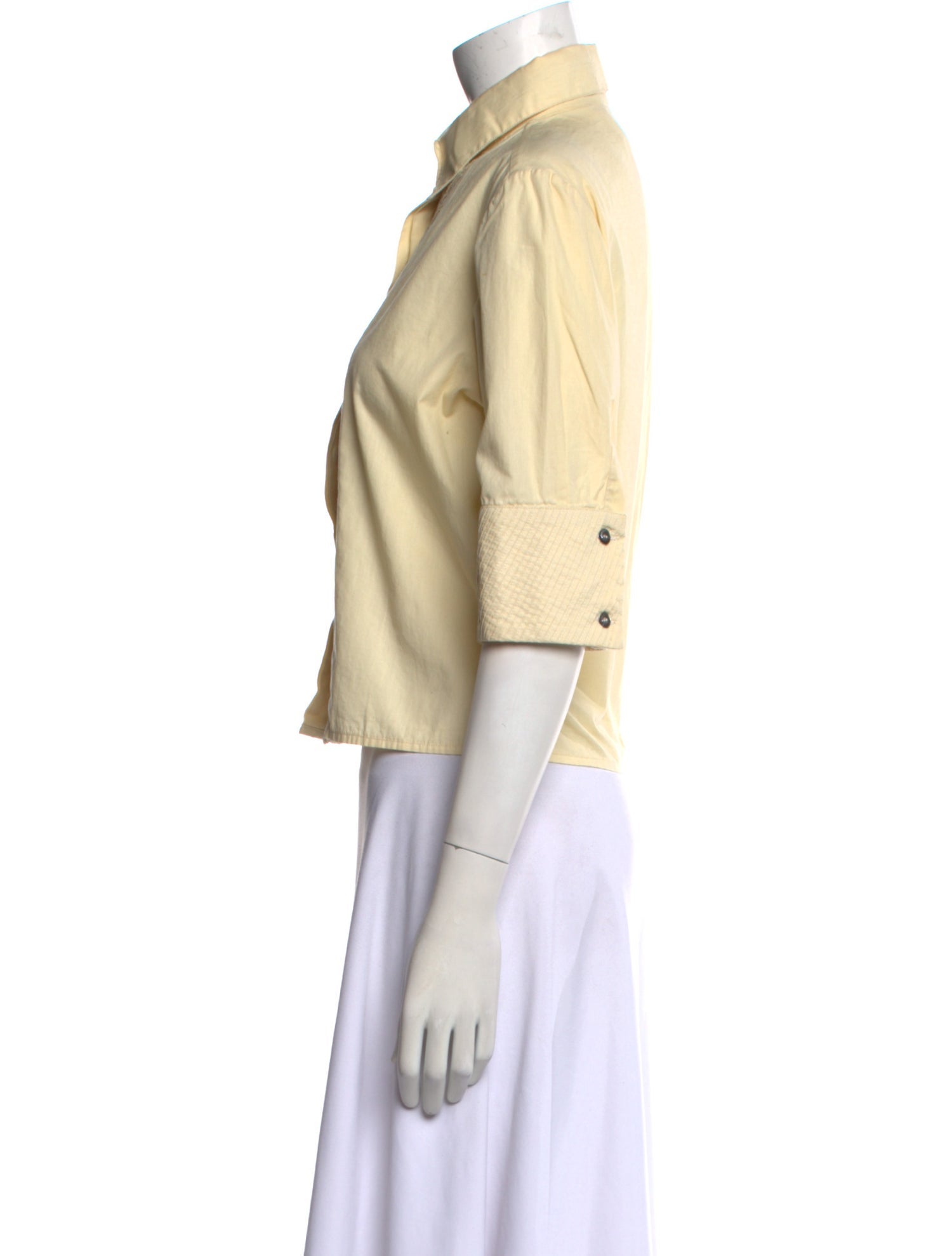 V2 Versace Classic Three-Quarter Sleeve Crop Top