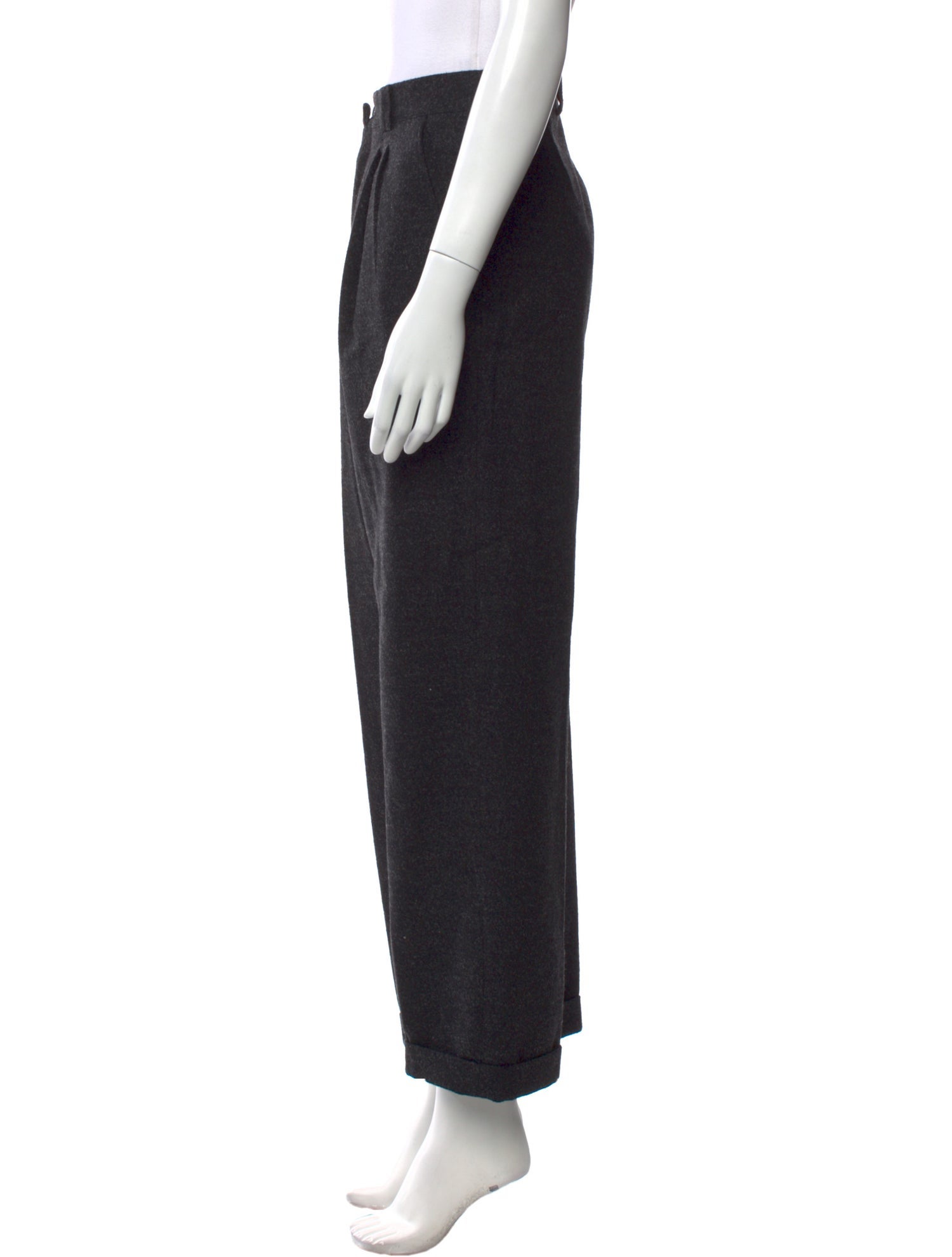 V2 Versace Classic Virgin Wool Wide Leg Pants