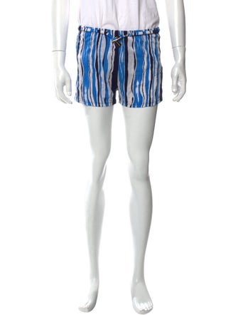 V2 Versace Classic Striped Swim Trunks