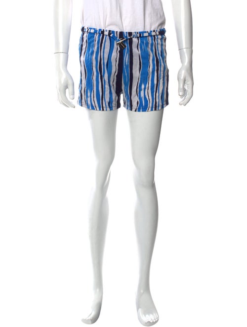 V2 Versace Classic Striped Swim Trunks