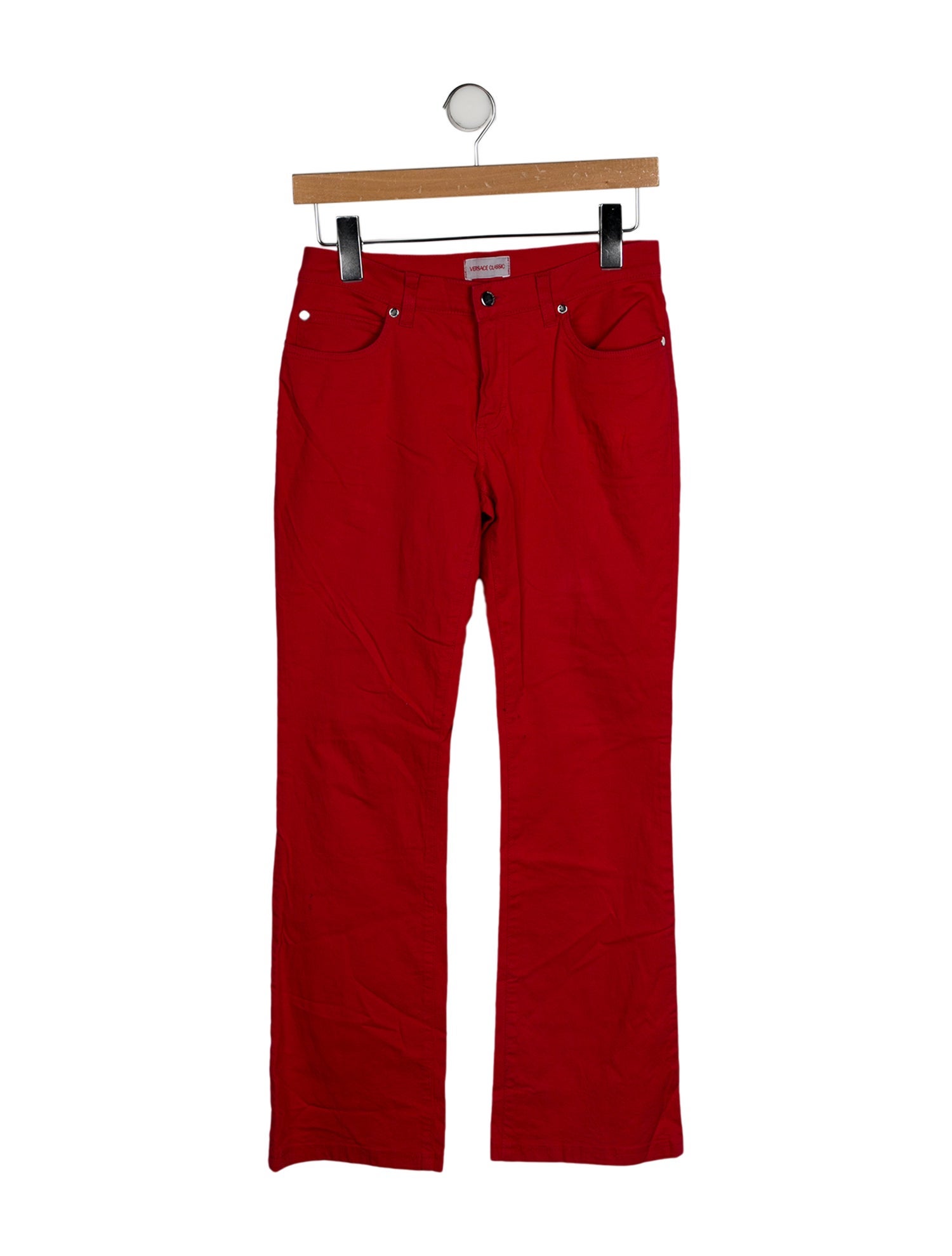 V2 Versace Classic Low-Rise Straight Leg Jeans