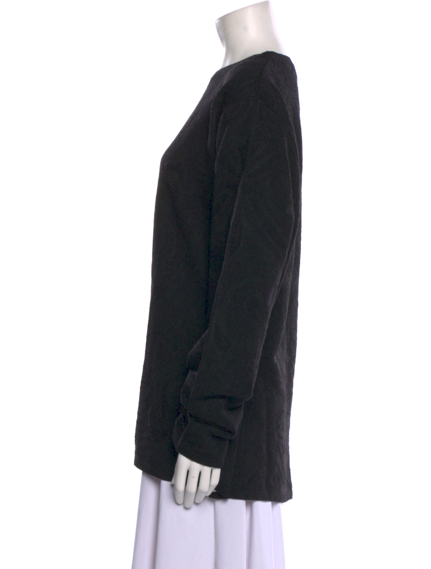 V2 Versace Classic Merino Wool Bateau Neckline Sweater