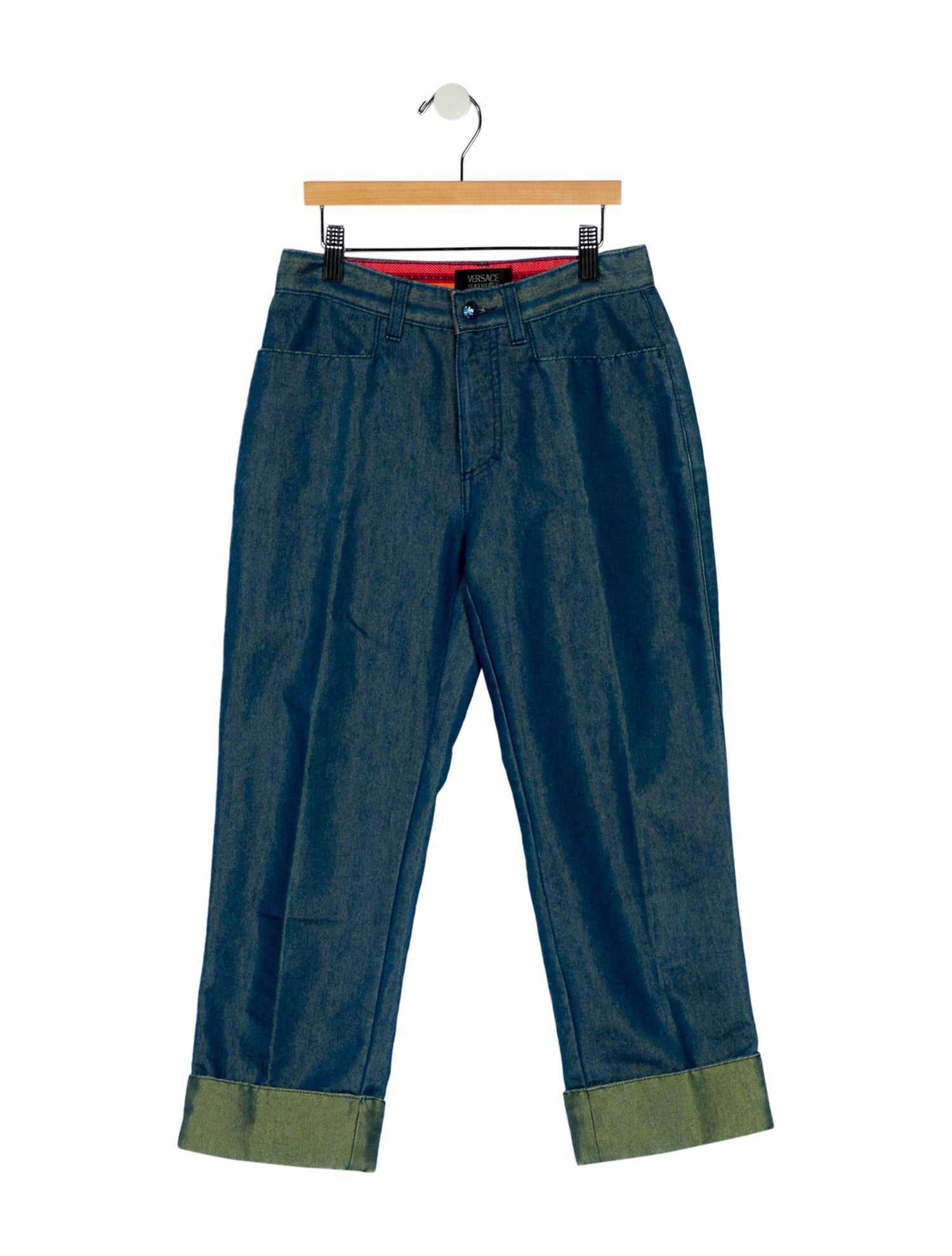 V2 Versace Classic Mid-Rise Straight Leg Jeans