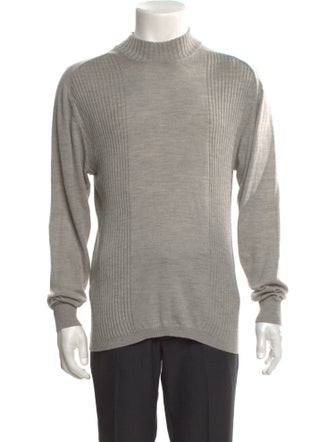 V2 Versace Classic Wool Turtleneck Polo Sweater