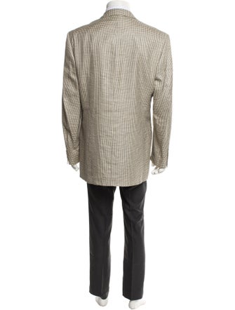 V2 Versace Classic Plaid Print Blazer